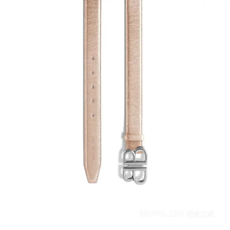 o1la1rc1a0325 Size: 90 / Monaco Belt Metallized in Beige