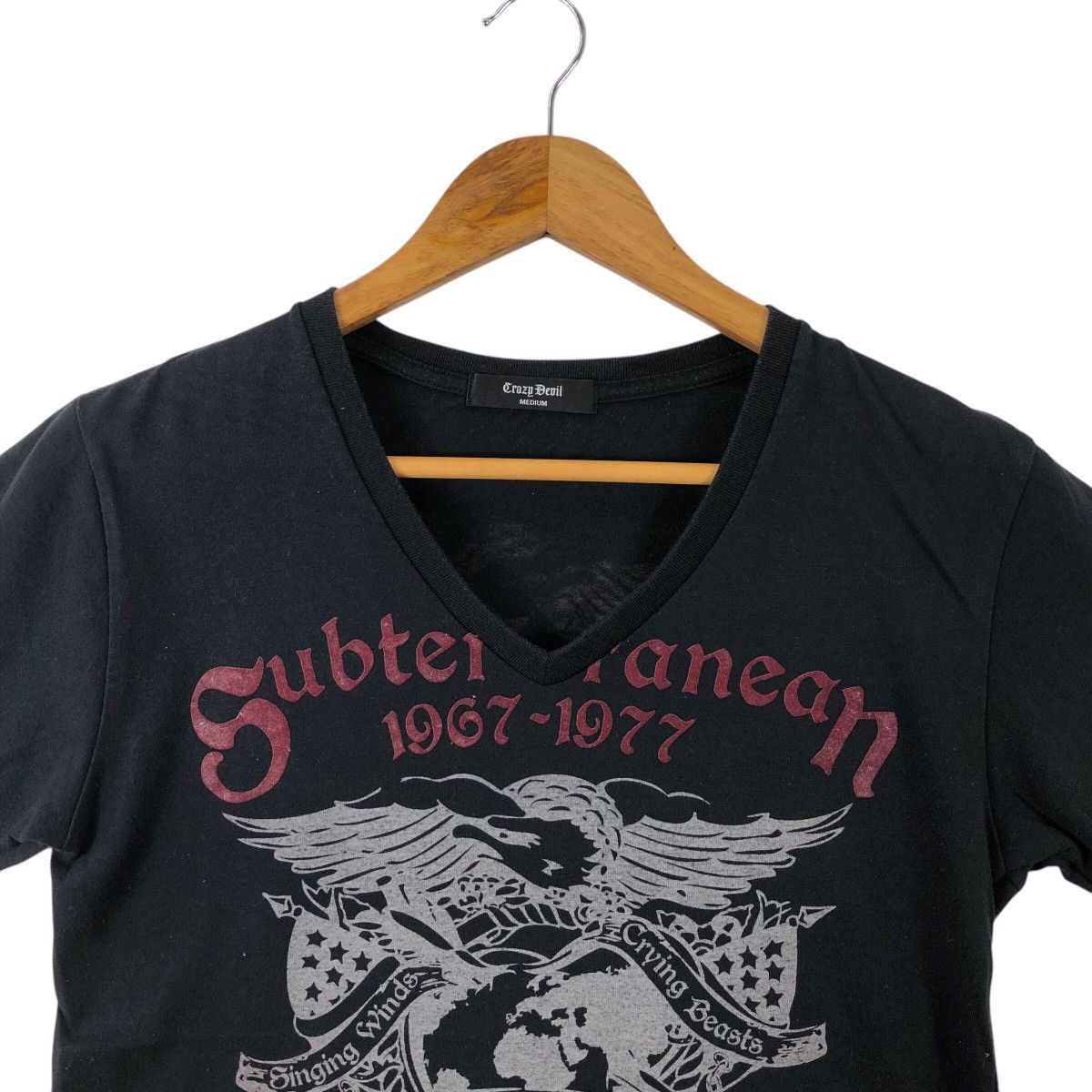 Japanese Brand × Seditionaries GYPSY QUEEN By Crazy Devil Tee Shirt Big Logo V-Neck Size US M / EU 48-50 / 2 - 2 Thumbnail