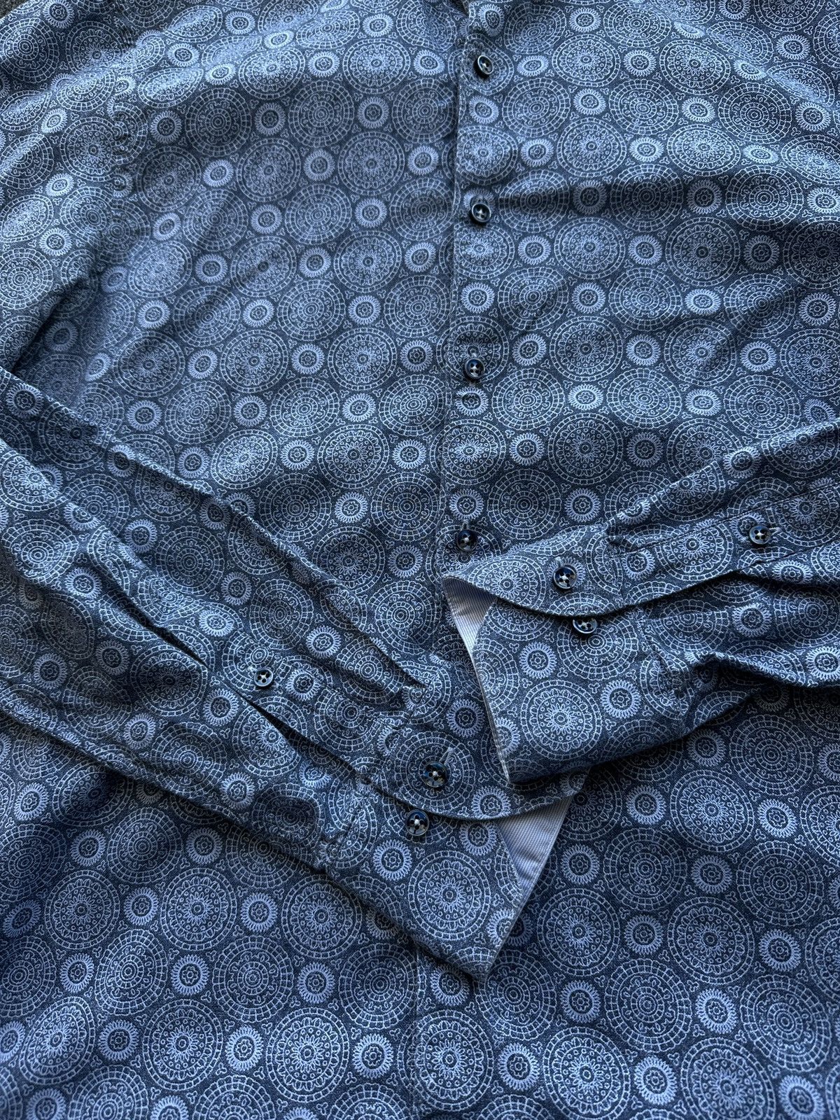 Strenstroms 🚨Stenstroms Men 15 1/2 39 M Casual Shirt blue luxury flowers Size US M / EU 48-50 / 2 - 5 Thumbnail
