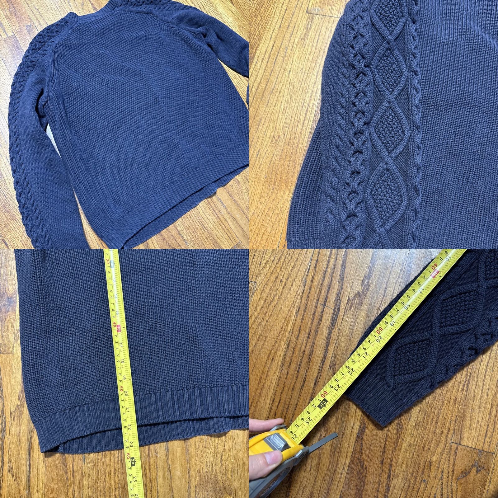 Tory Burch Tory Burch Cable Knit Sweaters Navy Size XL C13 Pullover Womens Cable-Knit Blue XL Tory Burch Womens XL Pullover Size XL / US 12-14 / IT 48-50 - 8 Thumbnail