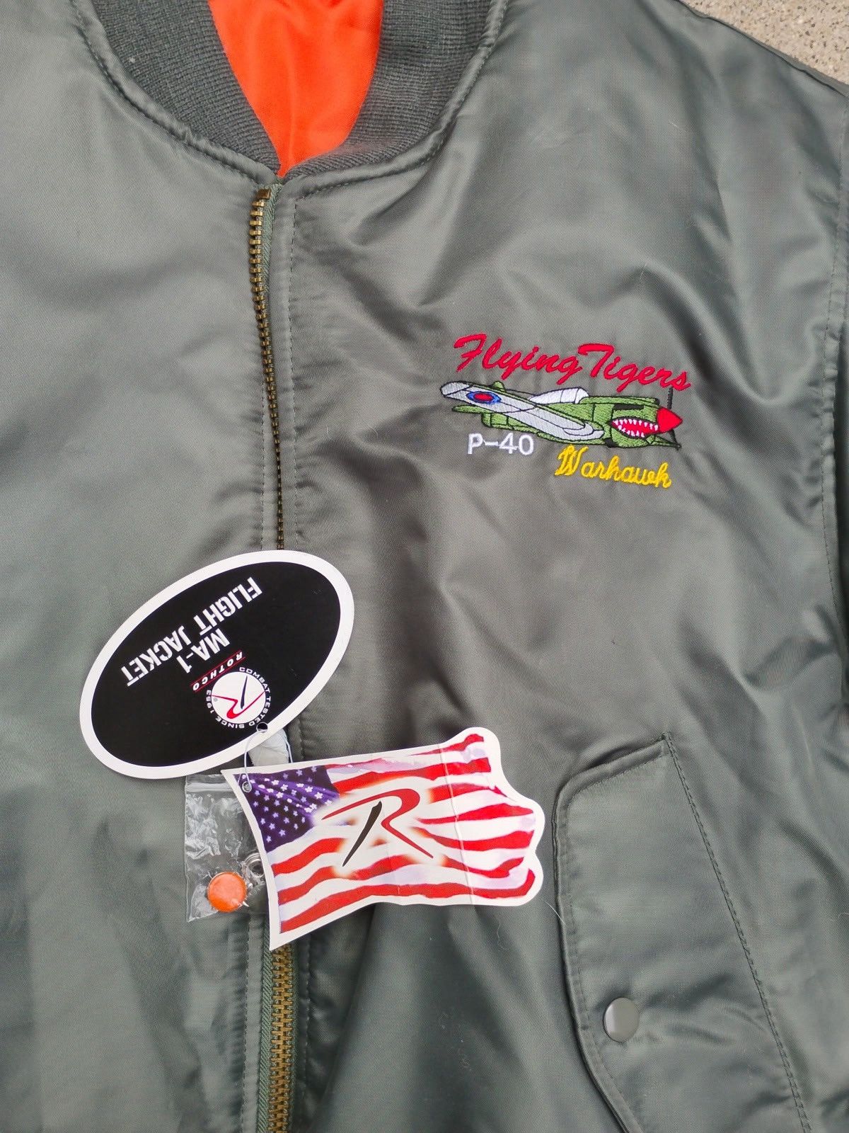 Rothco NWT Rothco REVERSIBLE MA-1 Flight Jacket Tigers P-40 Bomber Size US M / EU 48-50 / 2 - 5 Thumbnail