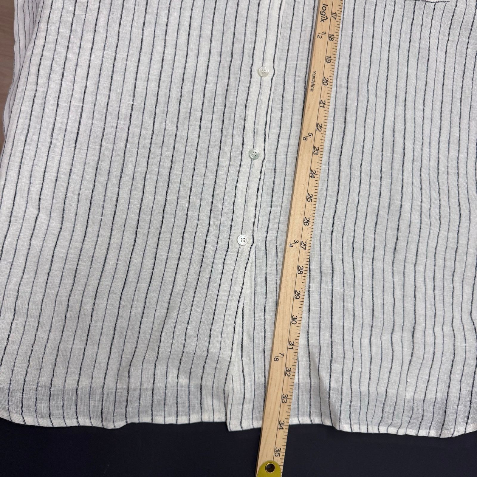 Marina Rinaldi Marina Rinaldi Federica Linen Button Up Striped PLUS US 24 Size 3XL / US 20-22 - 5 Thumbnail