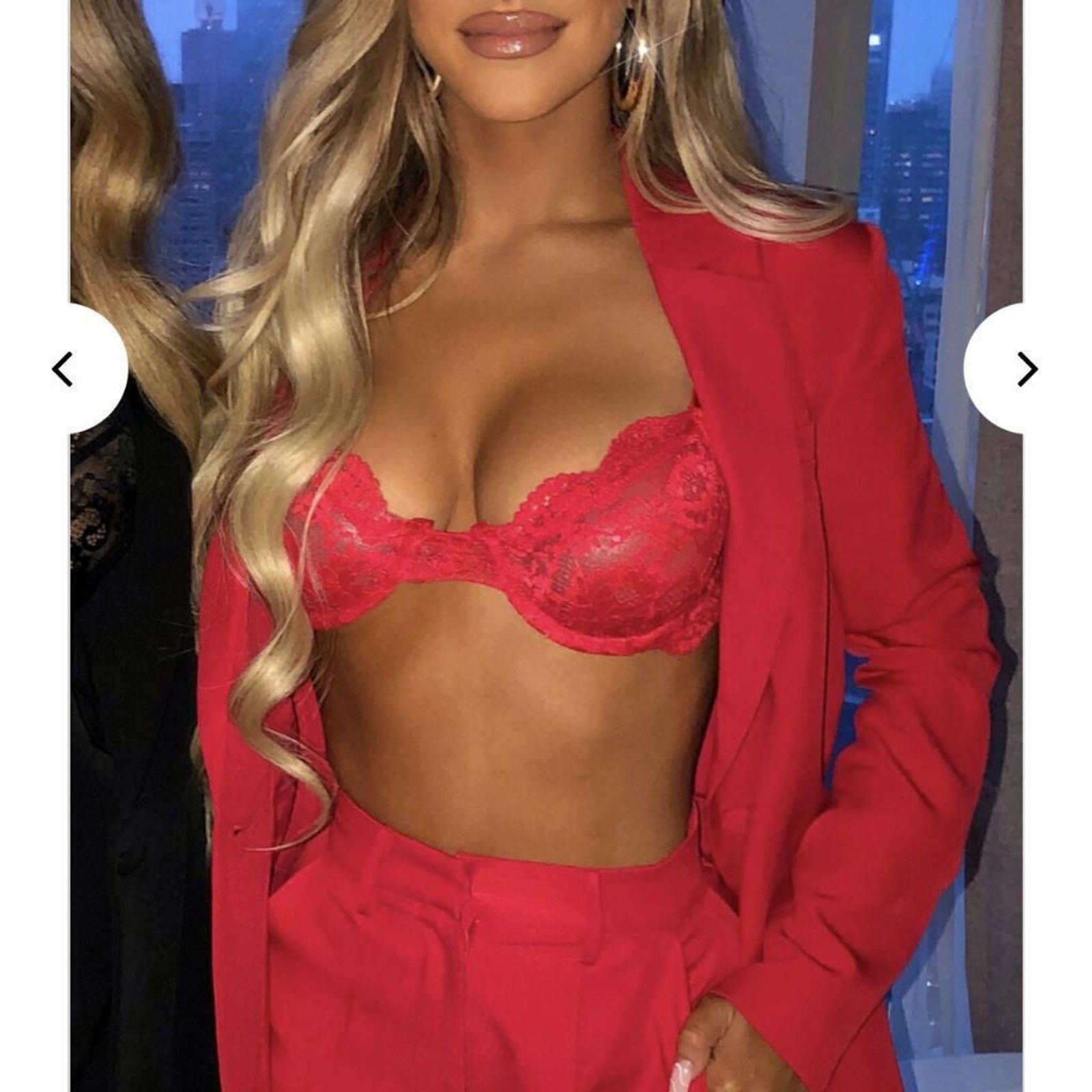 Other NEW Red Lace Bra Bralette Sexy Lingerie Size ONE SIZE - 4 Thumbnail