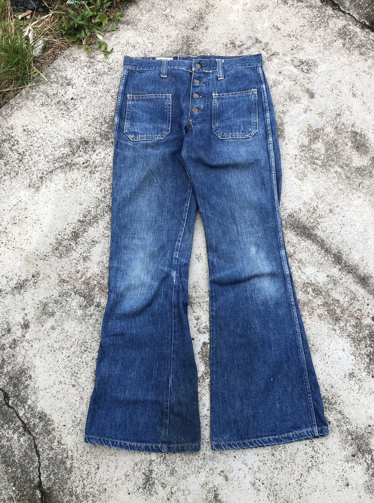 Vintage FLARED⚡️⚡️VINTAGE CASMAN BELLBOTTOM DENIM Size US 30 / EU 46 - 1 Thumbnail