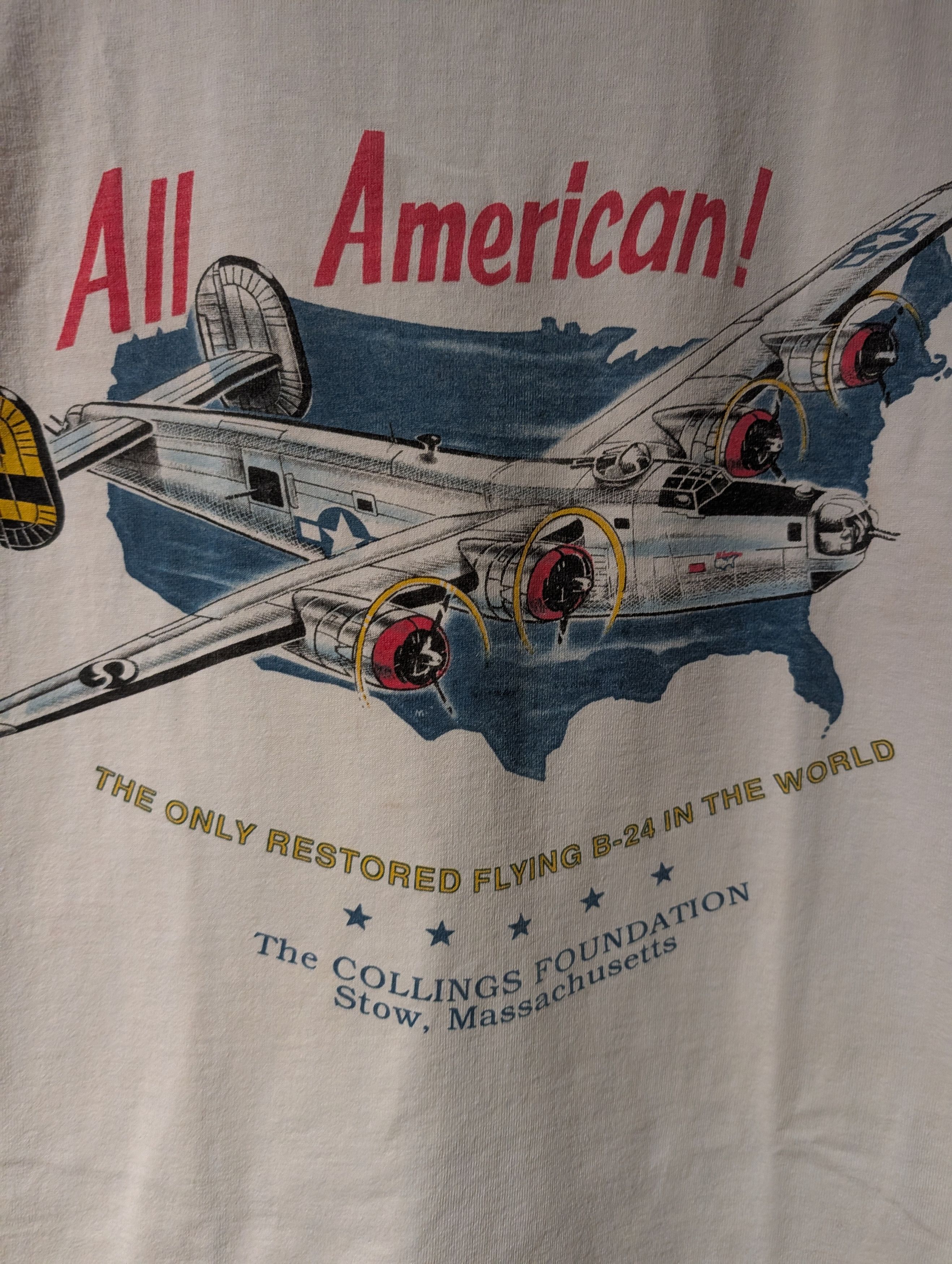 Arts & Science Vintage 90s All American B-24 Flying Bomber Plane T-Shirt Size US L / EU 52-54 / 3 - 2 Thumbnail