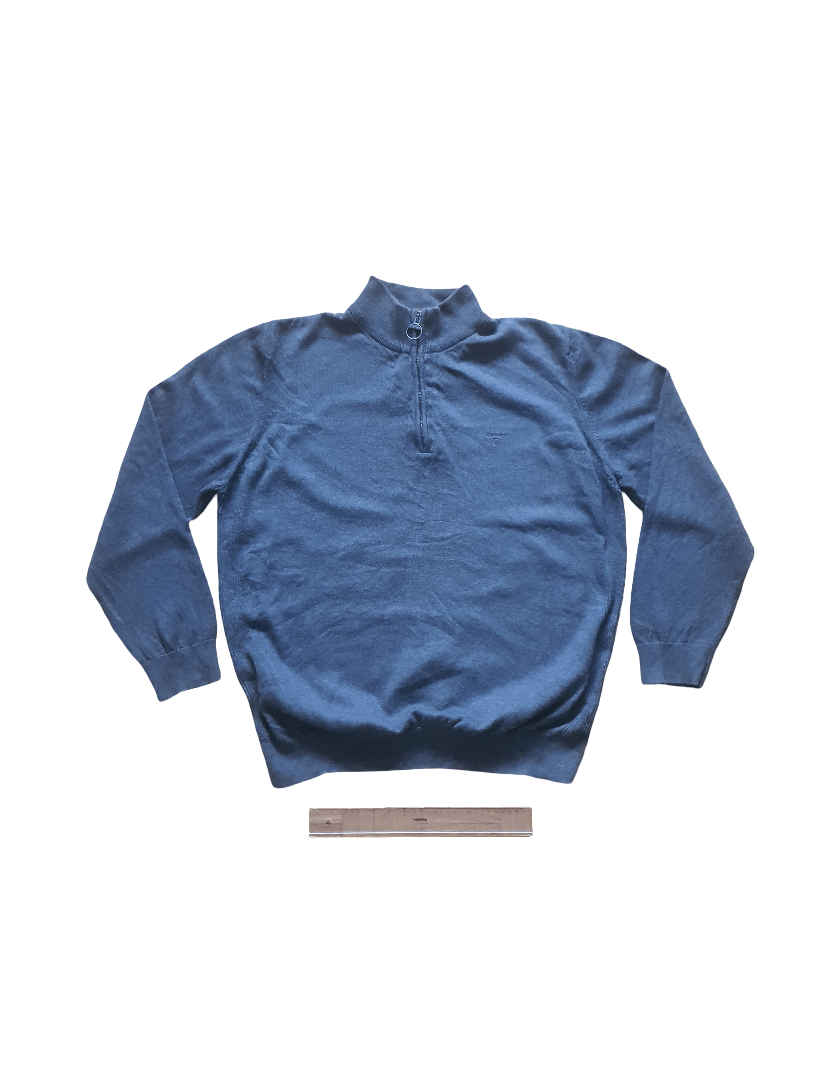 Barbour ''Cotton Half-Zip Jumper'' Sweater Pullover - Olive Marl Size US XXL / EU 58 / 5 - 1 Thumbnail