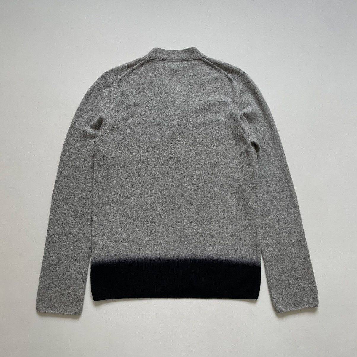 Comme des Garcons Gray / Black Dip Dyed Hem Cardigan Size US M / EU 48-50 / 2 - 11 Thumbnail