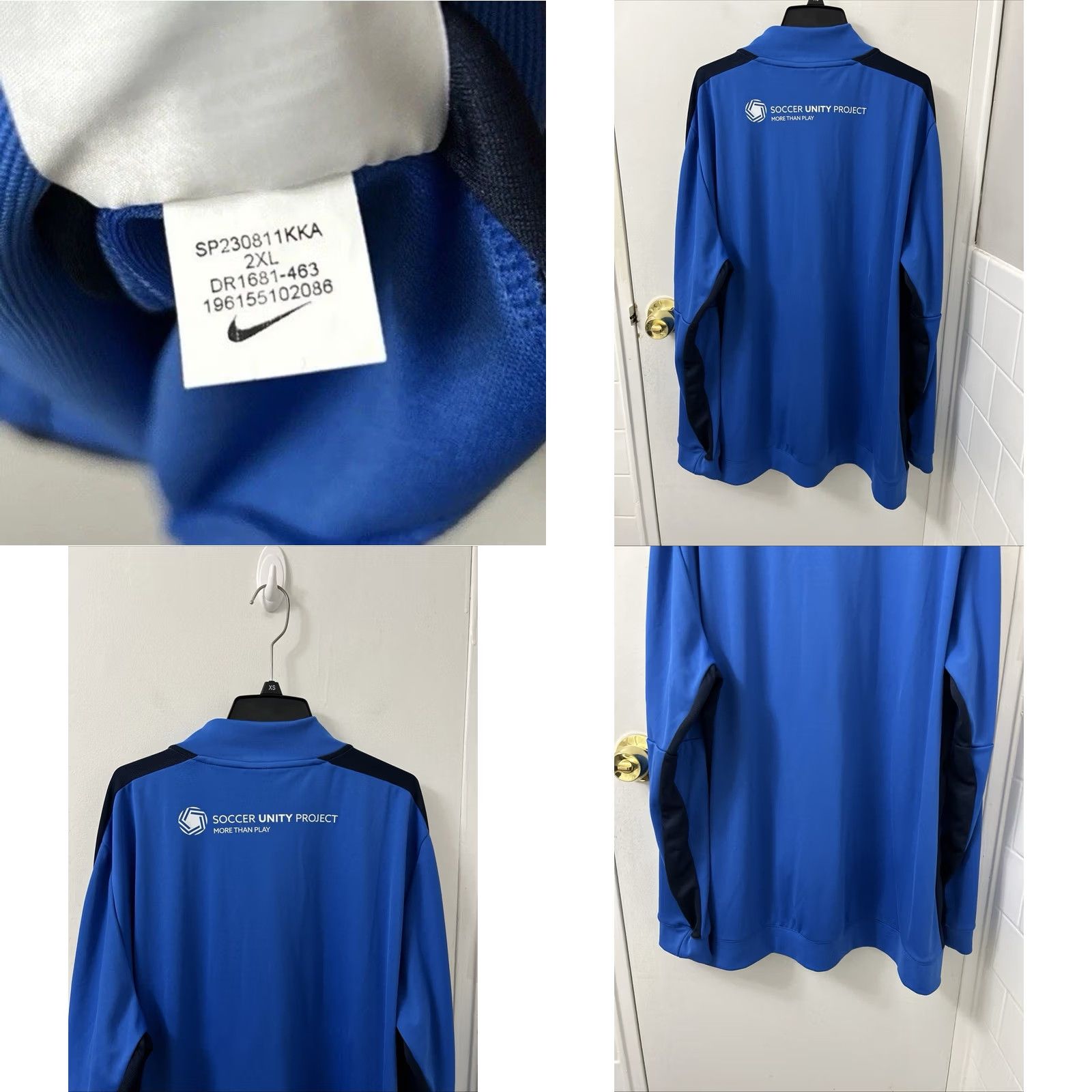 Nike Nike Track Jacket Mens XXL Blue Slim Dri-Fit Full Zip 2XL Pro Combat Soccer Logo Jersey Casual Activewear Size US XXL / EU 58 / 5 - 8 Thumbnail
