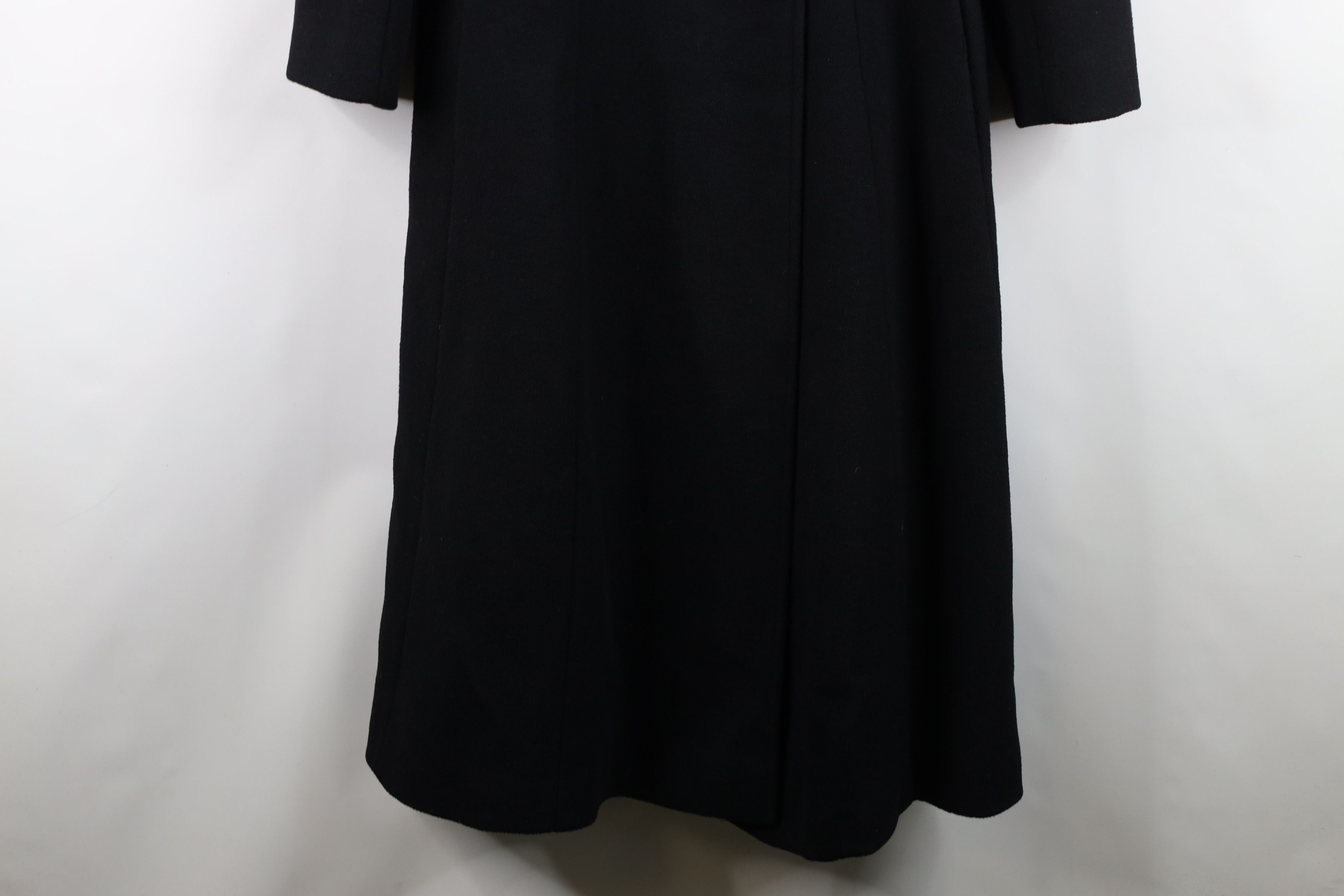 Vintage Vintage 80s 90s Mod Velvet Wool Overcoat Jacket Black USA Size L / US 10 / IT 46 - 3 Thumbnail