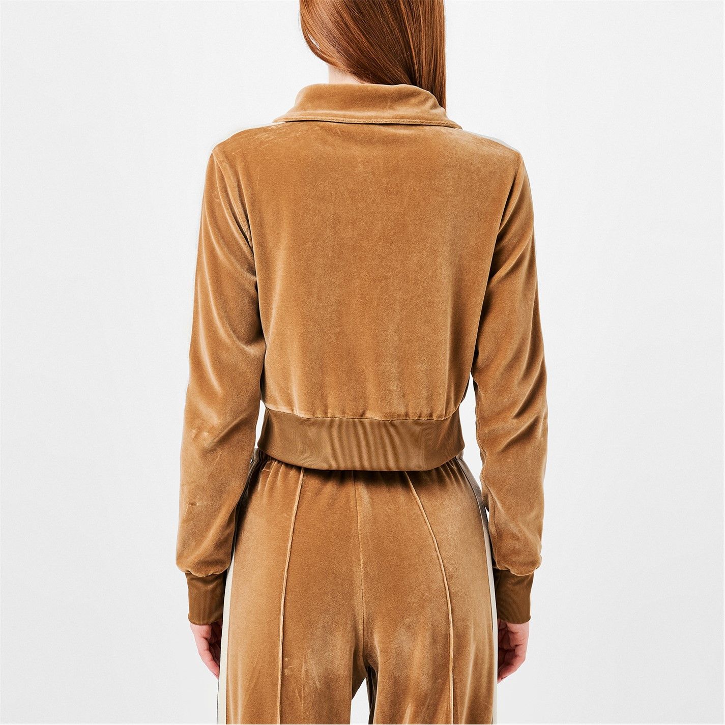 Palm Angels o1g2r1mq0325 Velvet Tracksuit Jacket in Brown & White Size M / US 6-8 / IT 42-44 - 5 Thumbnail