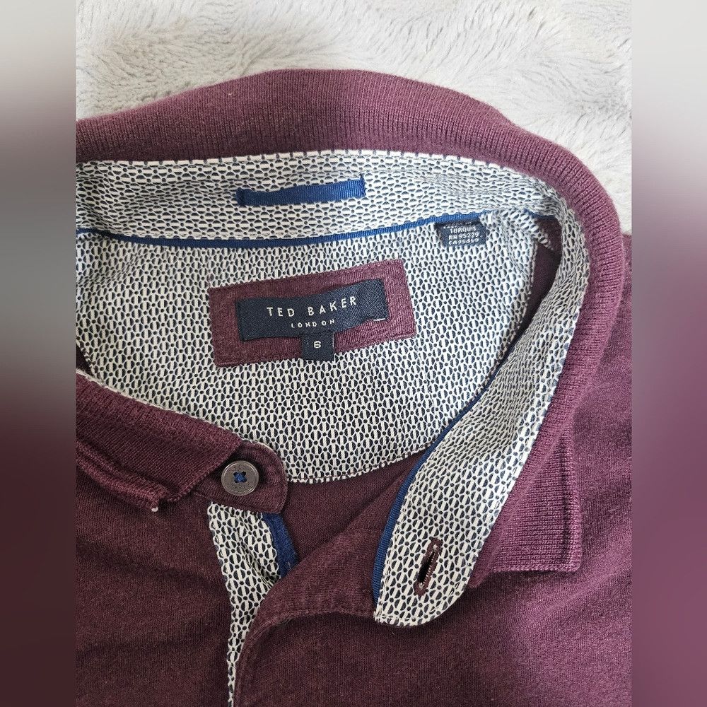Ted Baker Ted Baker Mens Polo Shirt Purple 6 XL Size US XL / EU 56 / 4 - 5 Thumbnail
