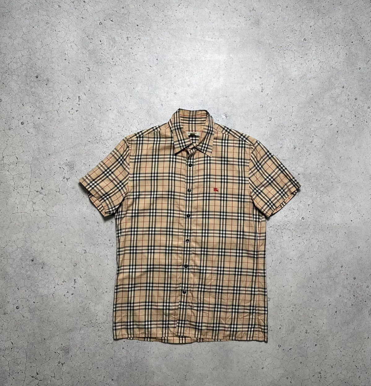 Burberry Burberry Checked Short Sleeve Button Up Vintage Shirt Size S Size US S / EU 44-46 / 1 - 1 Thumbnail