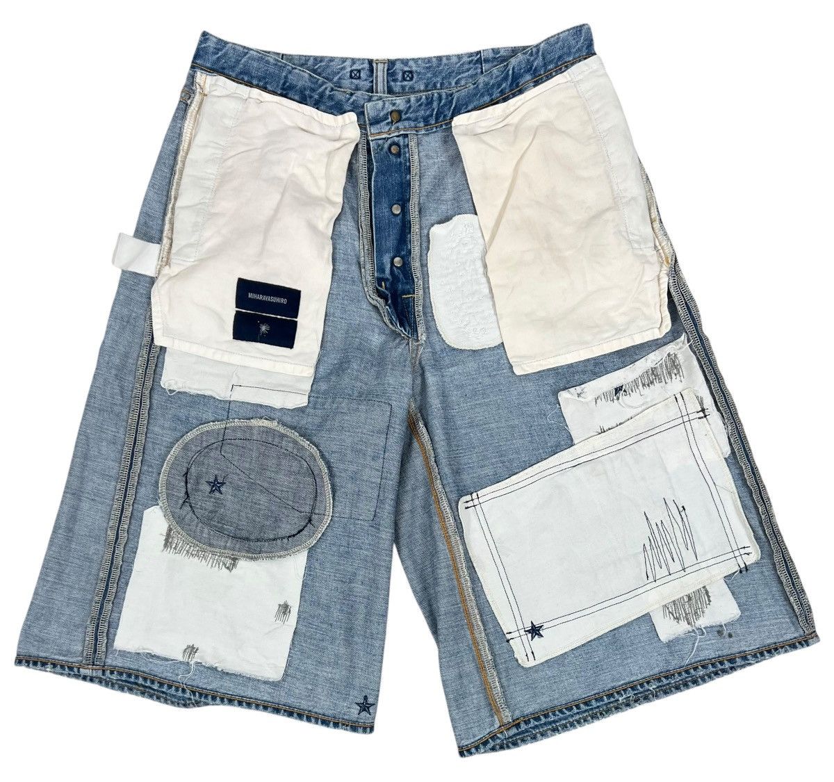 Maison MIHARA YASUHIRO Vintage Miharayasuhiro Patchwork Denim Shorts Size US 32 / EU 48 - 10 Thumbnail