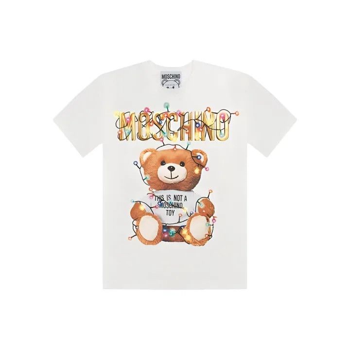Moschino Moschino Colorful Teddy Bear Print Short Sleeve T-Shirt 0079 Size XXS / US 00 / IT 34 - 1 Thumbnail
