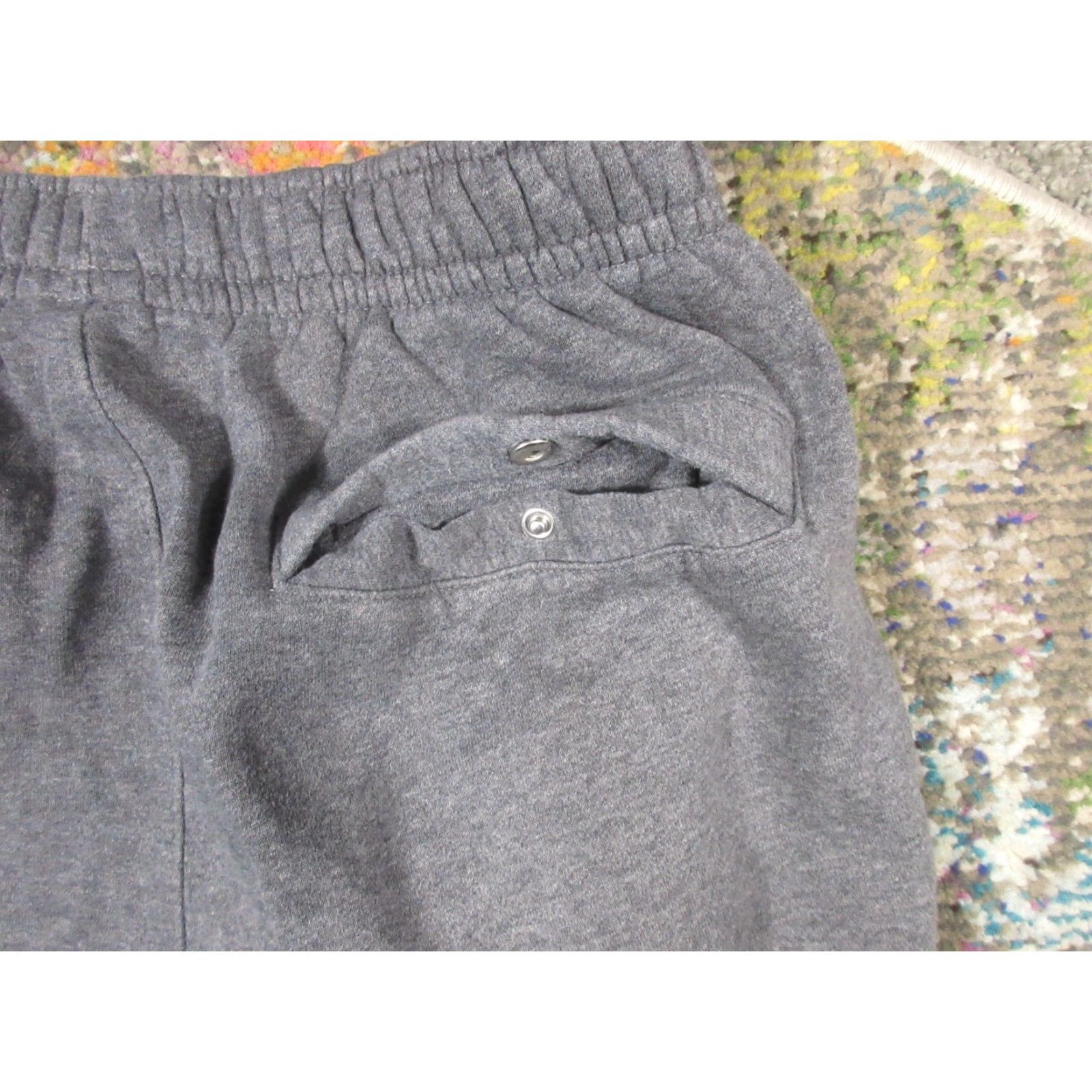 Nike Nike Sweatpants Adult L Gray Fleece Joggers Embroidered Swoosh 27 In Inseam Mens Size US 33 - 6 Thumbnail
