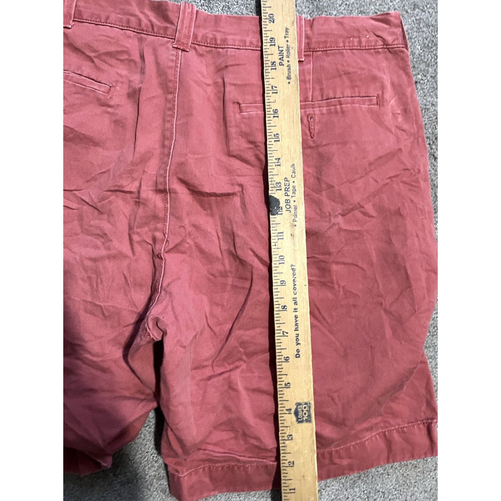 J.Crew J.CREW Chino Shorts Mens 36 Cotton Red Salmon Short Distressed Casual Travel Zip Pocket 10in Inseam Men Regular Size 36 Size US 36 / EU 52 - 4 Thumbnail