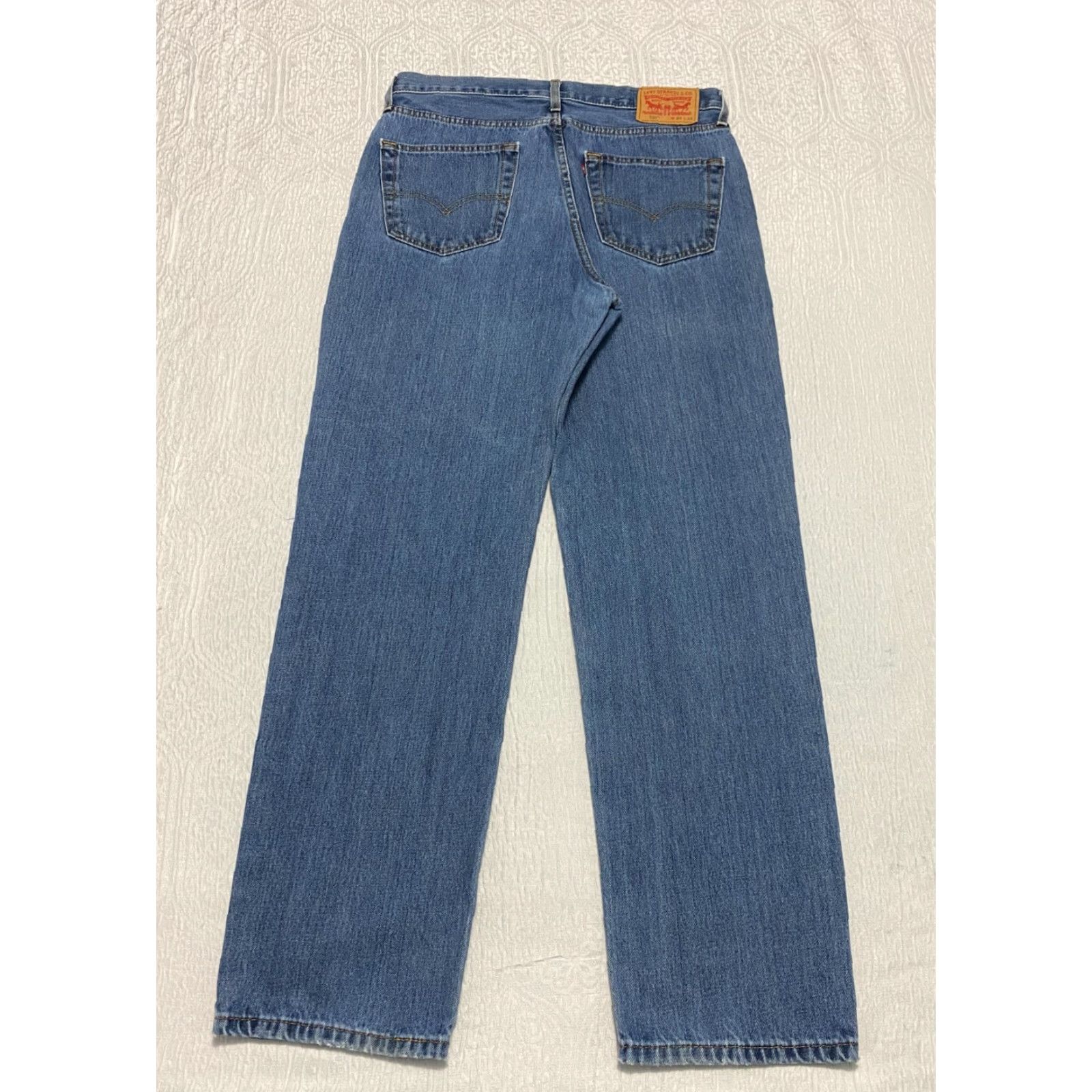 Levi's VINTAGE Levis 550 Relaxed Fit Jeans Mens 34x34 Blue 5-Pocket Denim Cotton Regular Old School USA Size US 34 / EU 50 - 2 Thumbnail