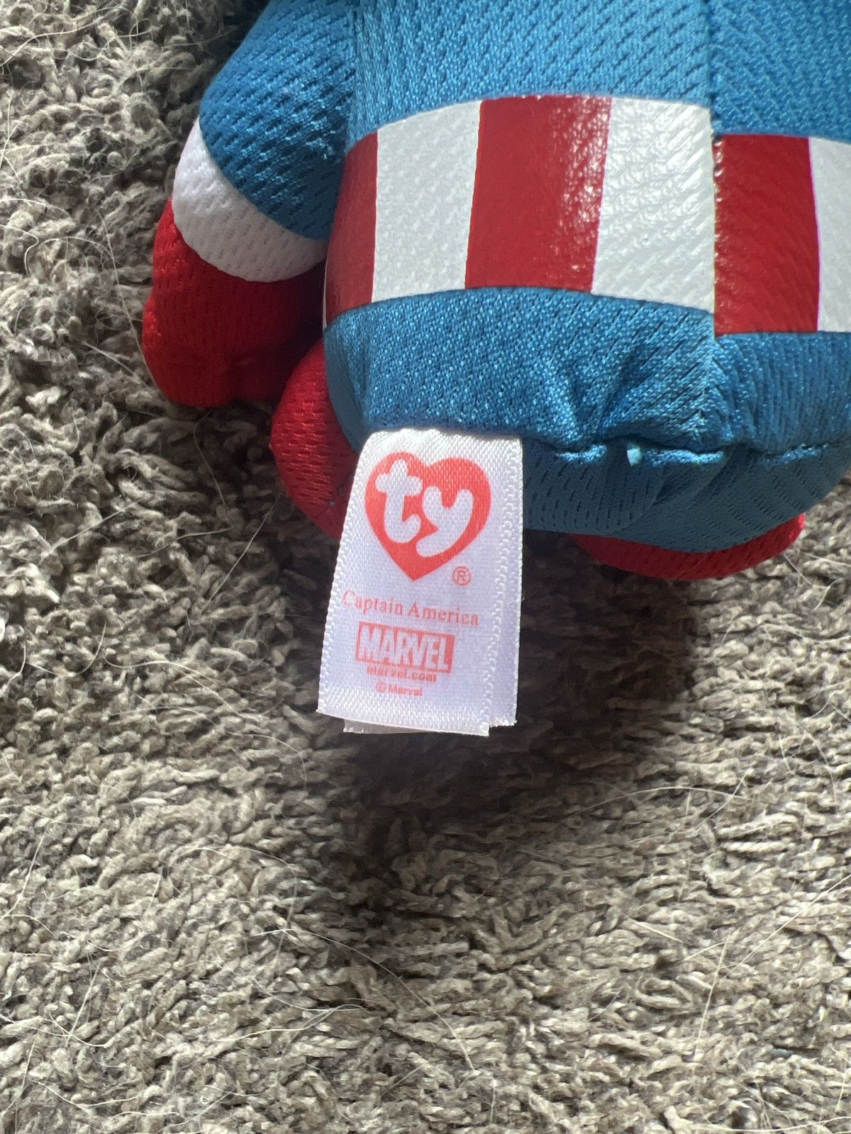 Marvel Comics 2022 Marvel Ty Captain America Beanie Baby Size ONE SIZE - 3 Thumbnail