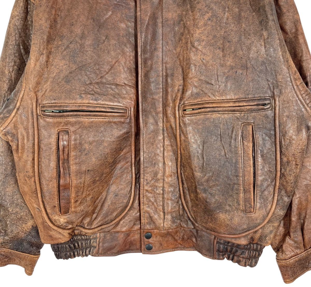 Vintage Vintage Action House by Kotobuki Flight Leather Jacket Size US XL / EU 56 / 4 - 4 Thumbnail