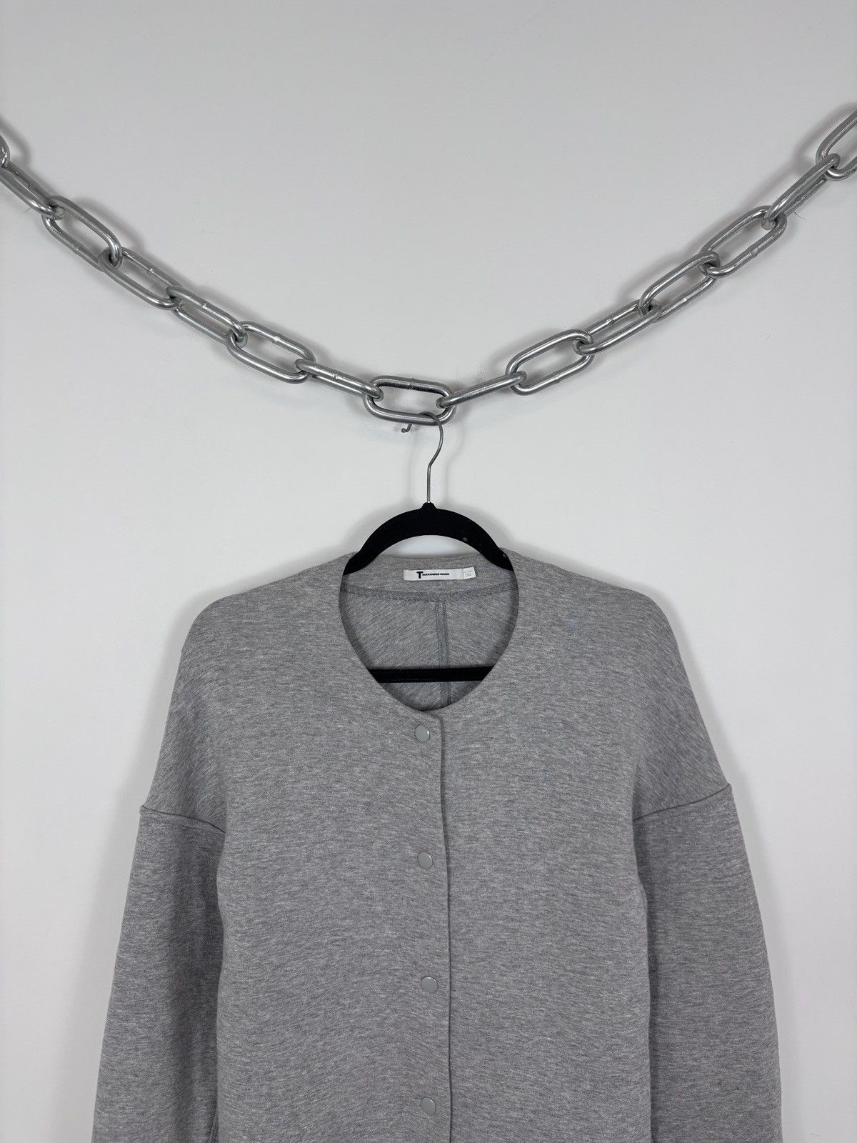 T by Alexander Wang T Alexander Wang Women’s Grey Long Sleeve Cardigan Sweater Size XS / US 0-2 / IT 36-38 - 3 Thumbnail