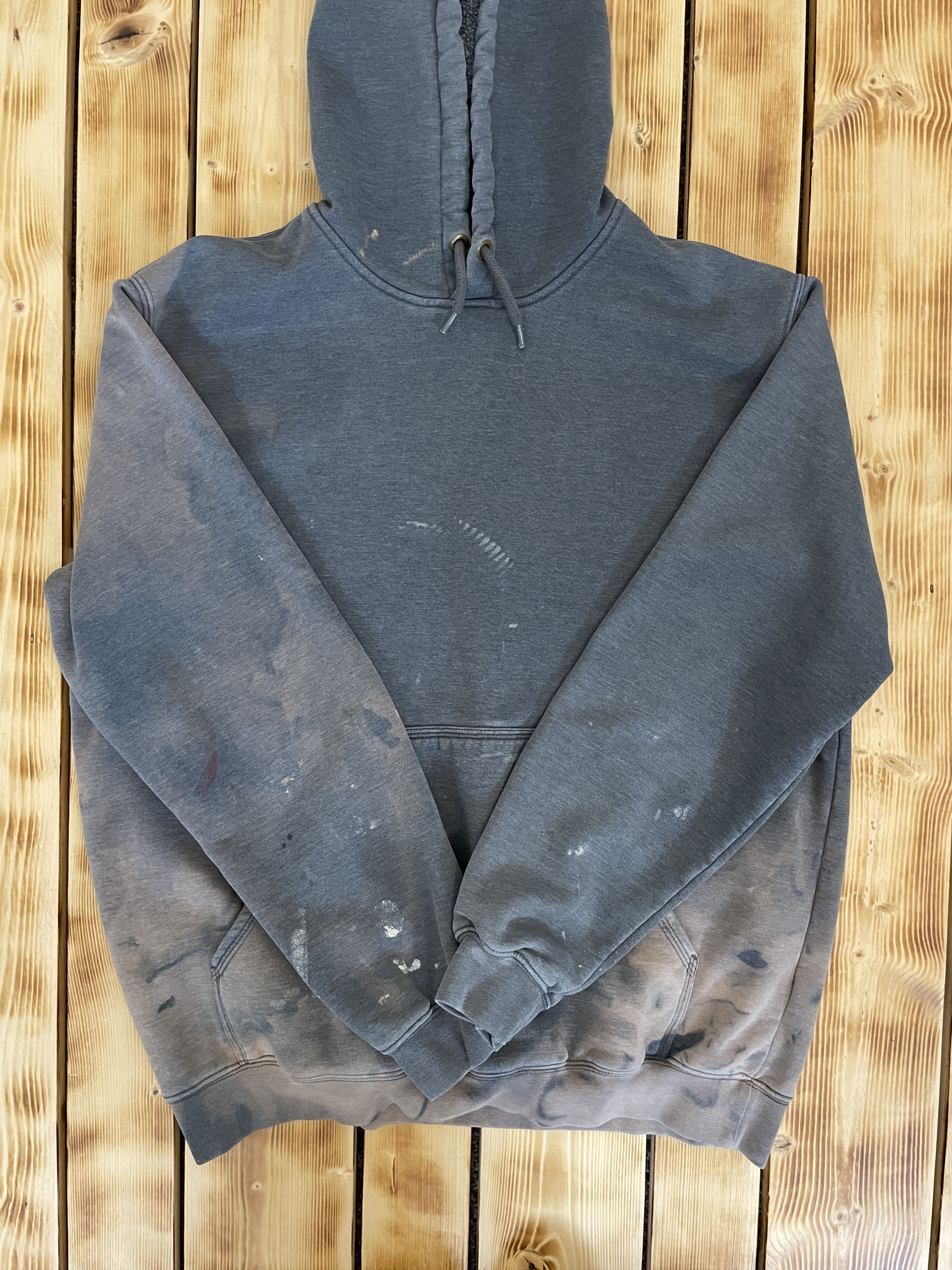 Carhartt S17 Carhartt Distressed Bleached Blank Gray Hoodie Thrashed Size US L / EU 52-54 / 3 - 4 Thumbnail