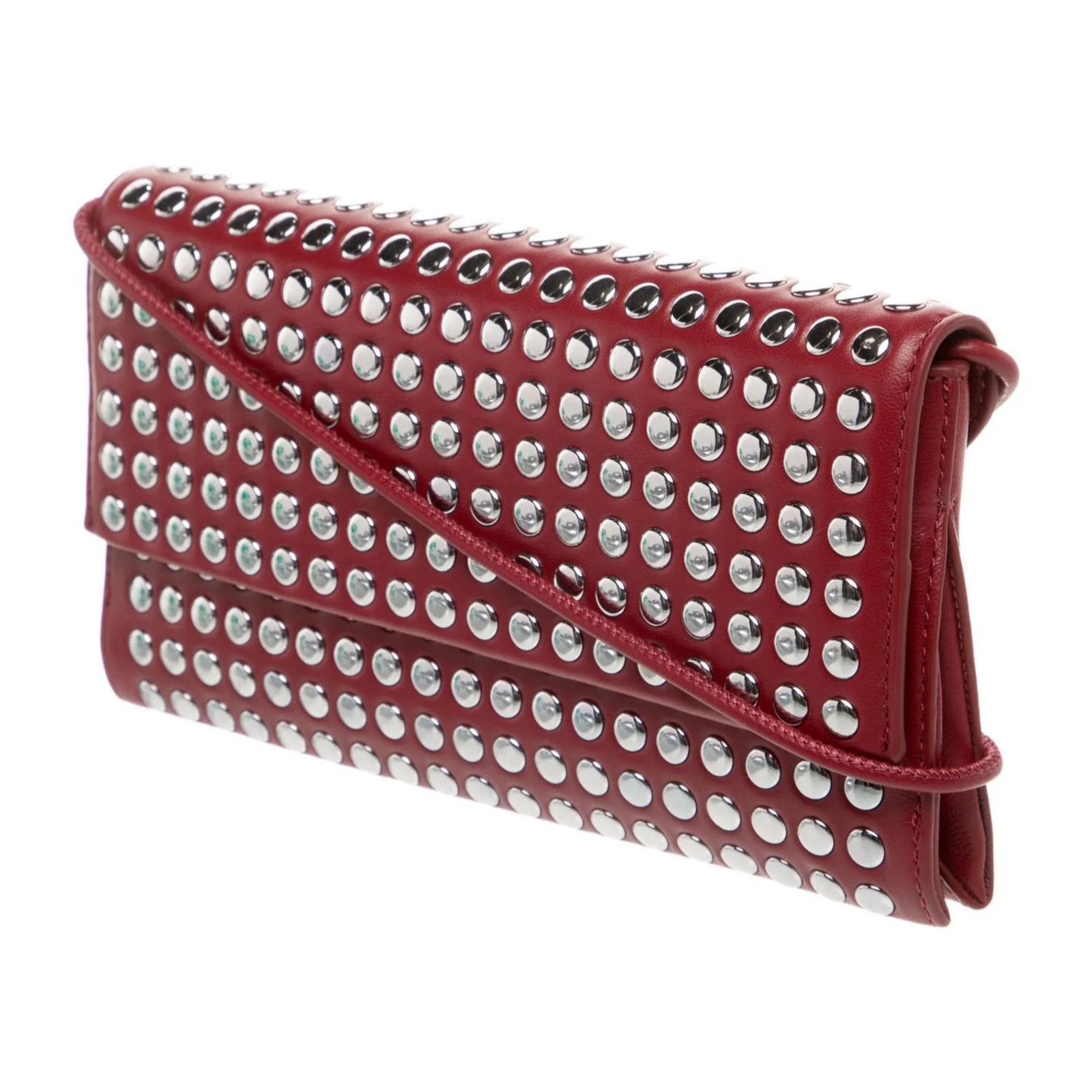Other Loeffler Randall Charlee Studded Leather Shoulder Bag - Red Size ONE SIZE - 3 Thumbnail