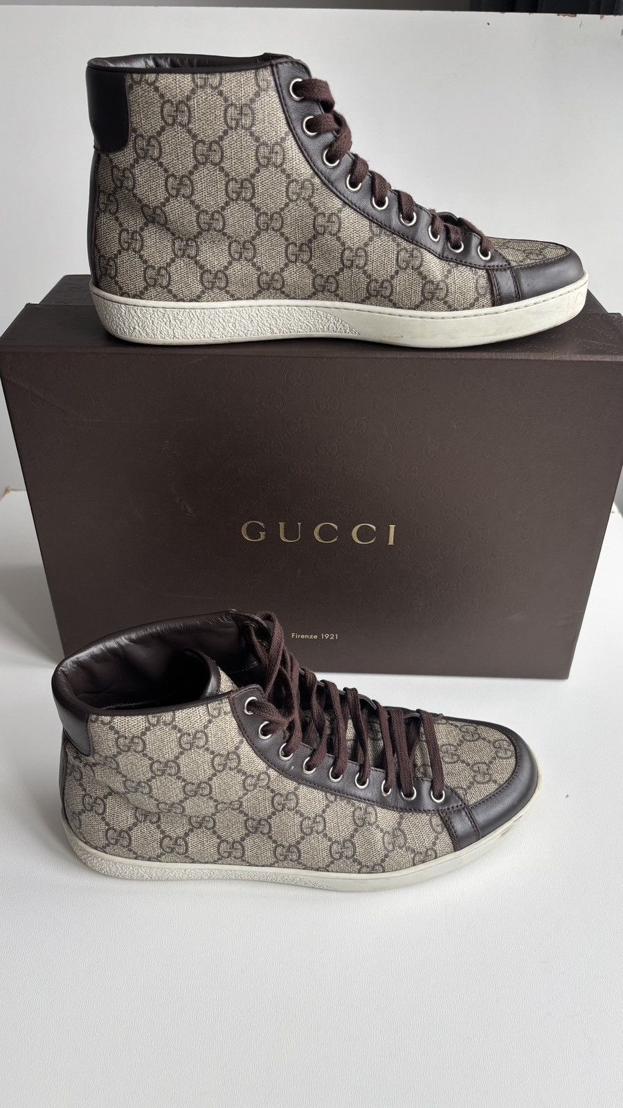 Gucci Gucci Hi Top Sneaker Mens Monogram Rare Boots Size US 7 / EU 40 - 2 Thumbnail