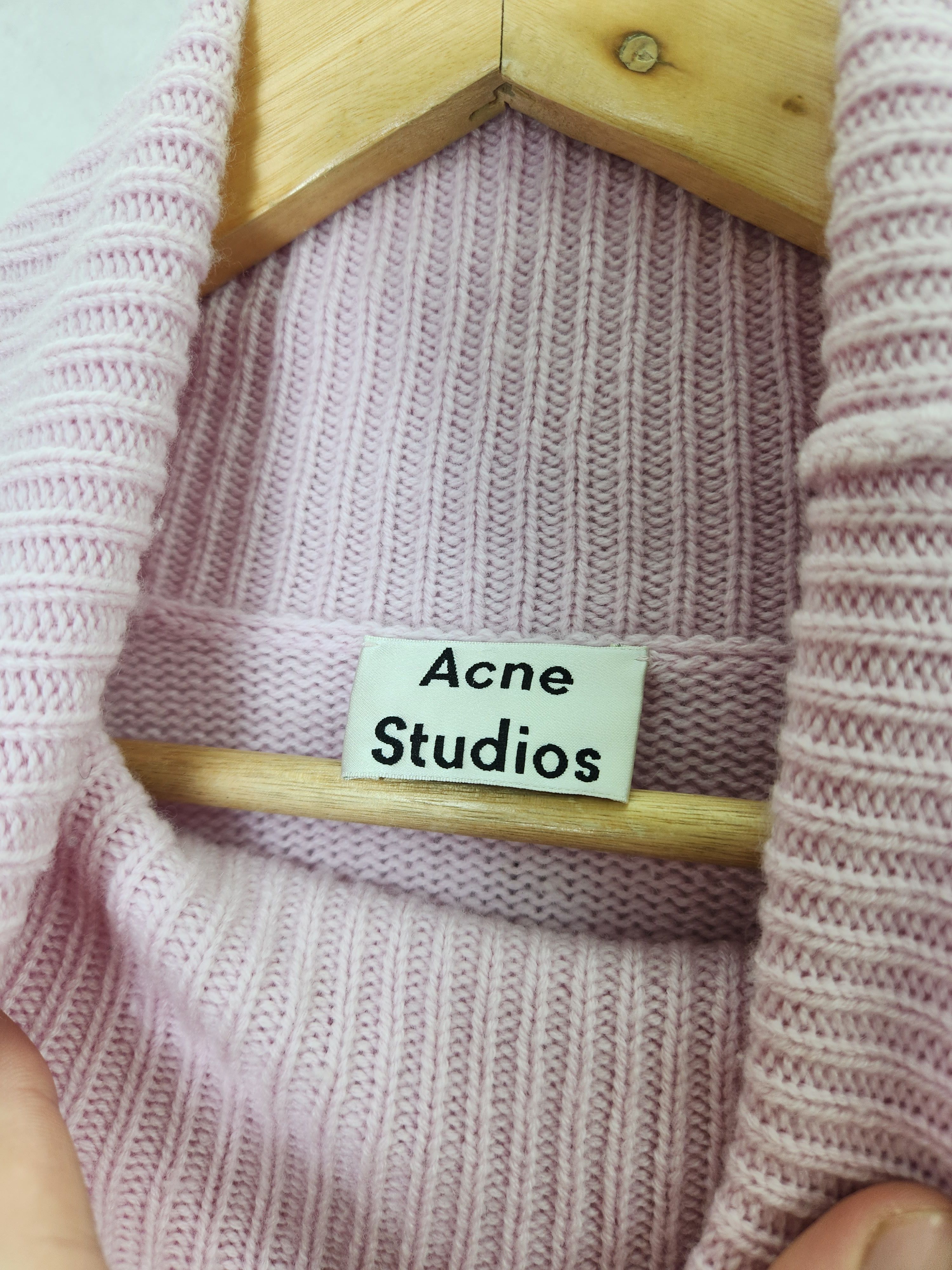 Acne Studios Rare Acne Studio Nyran Wool cshmere high neck pink sweater Size US XXL / EU 58 / 5 - 8 Thumbnail