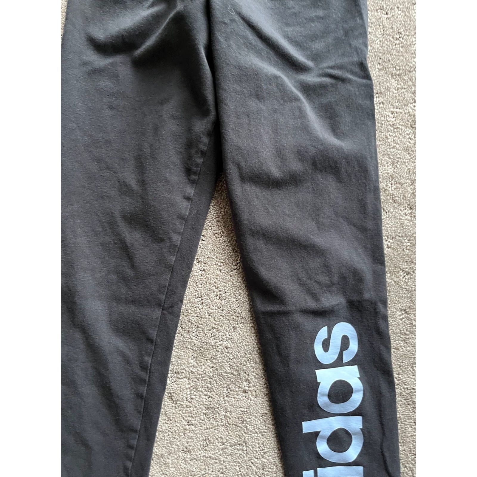 Adidas Adidas Women’s Athletic Crop Leggings Black Size XS 4-6 Logo Bottom Leg Size 26" / US 2 / IT 38 - 2 Thumbnail