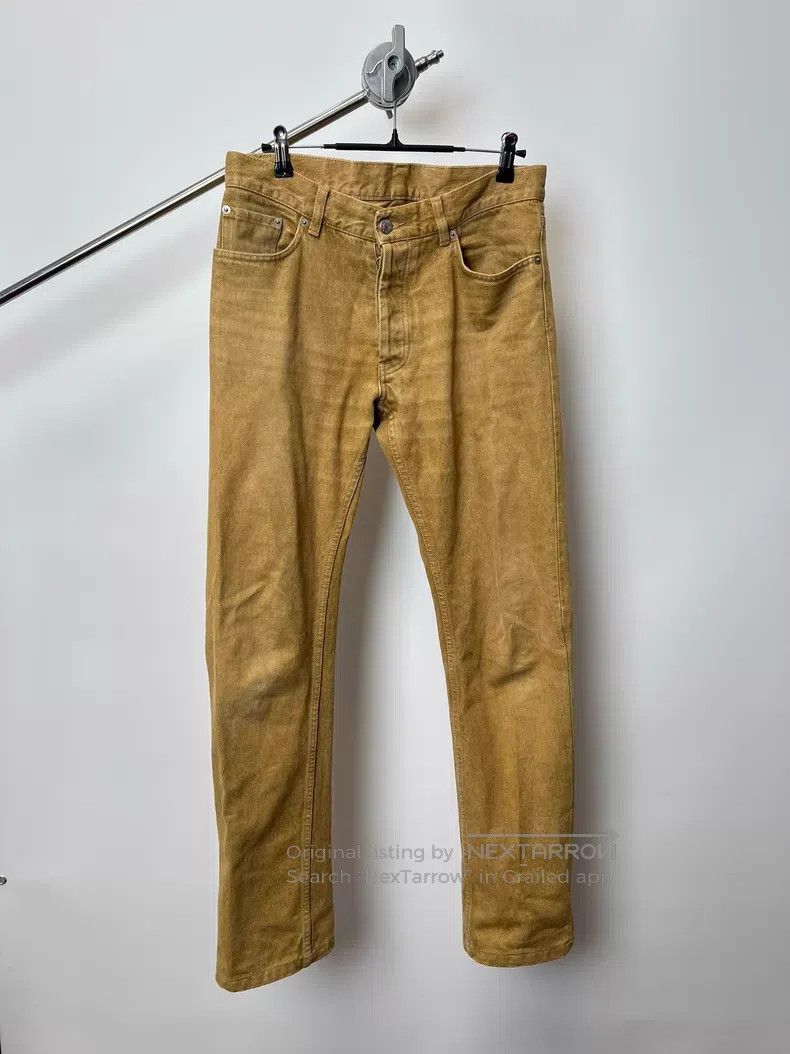 Helmut Lang Helmut Lang Brown Yellow Denim Pants Size US 30 / EU 46 - 1 Thumbnail