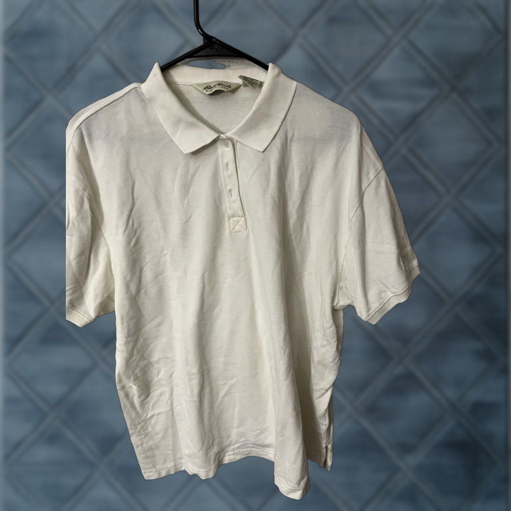 Eddie Bauer VINTAGE Eddie Bauer Shirt Womens XL White Polo Collared Short Sleeve Casual Polo Womens XL White Eddie Bauer Shirt Vintage Size XL / US 12-14 / IT 48-50 - 1 Thumbnail