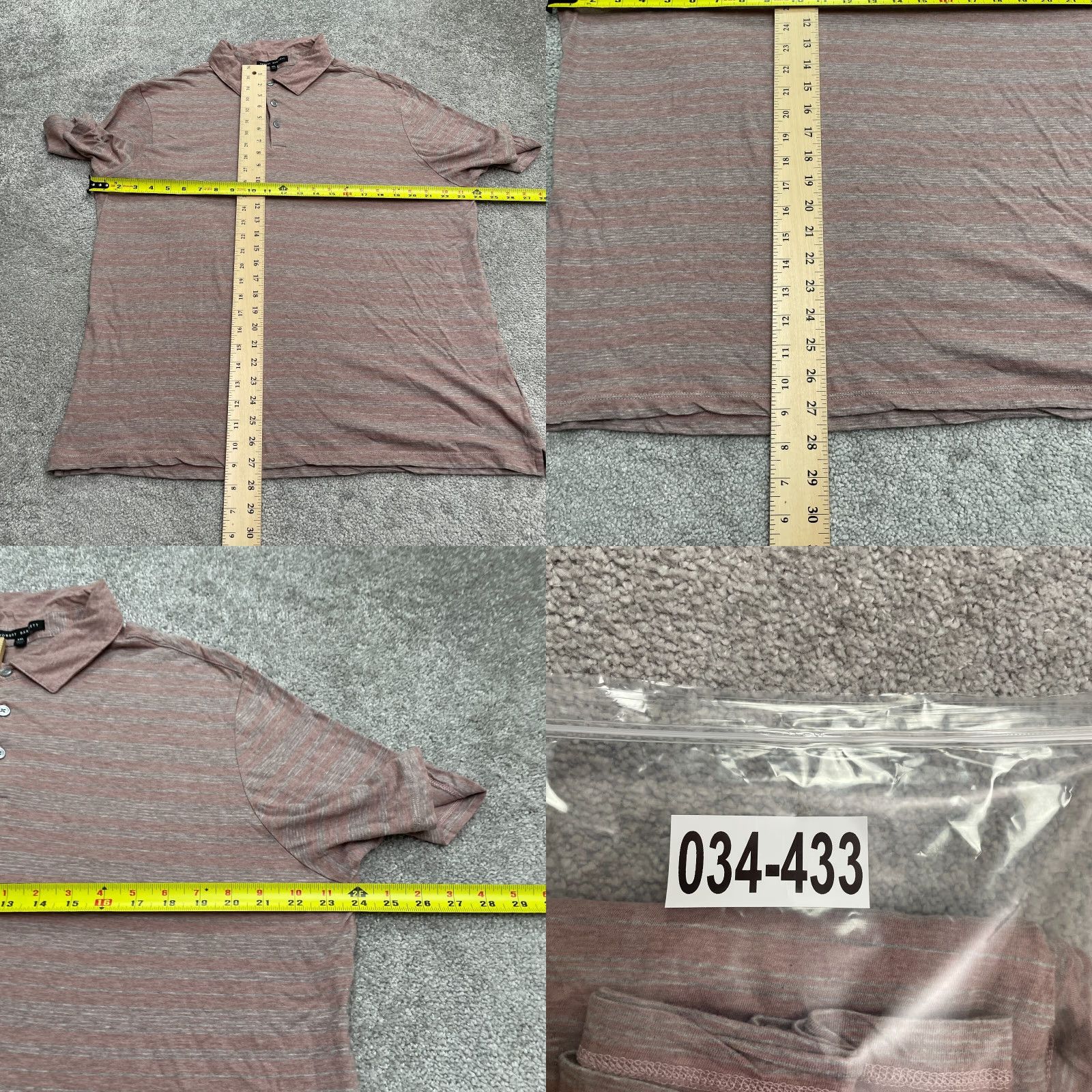 Vintage Robert Barakett Polo Shirt Men XXL Red Striped Soft Stretch Cotton Casual Activewear Size US XXL / EU 58 / 5 - 8 Thumbnail