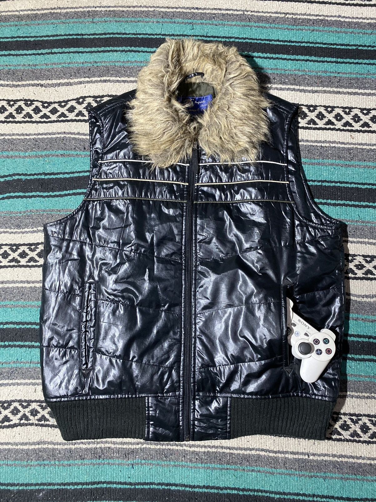 If Six Was Nine Beamont Carr Puffer Fur Faux Vest Size US M / EU 48-50 / 2 - 1 Thumbnail