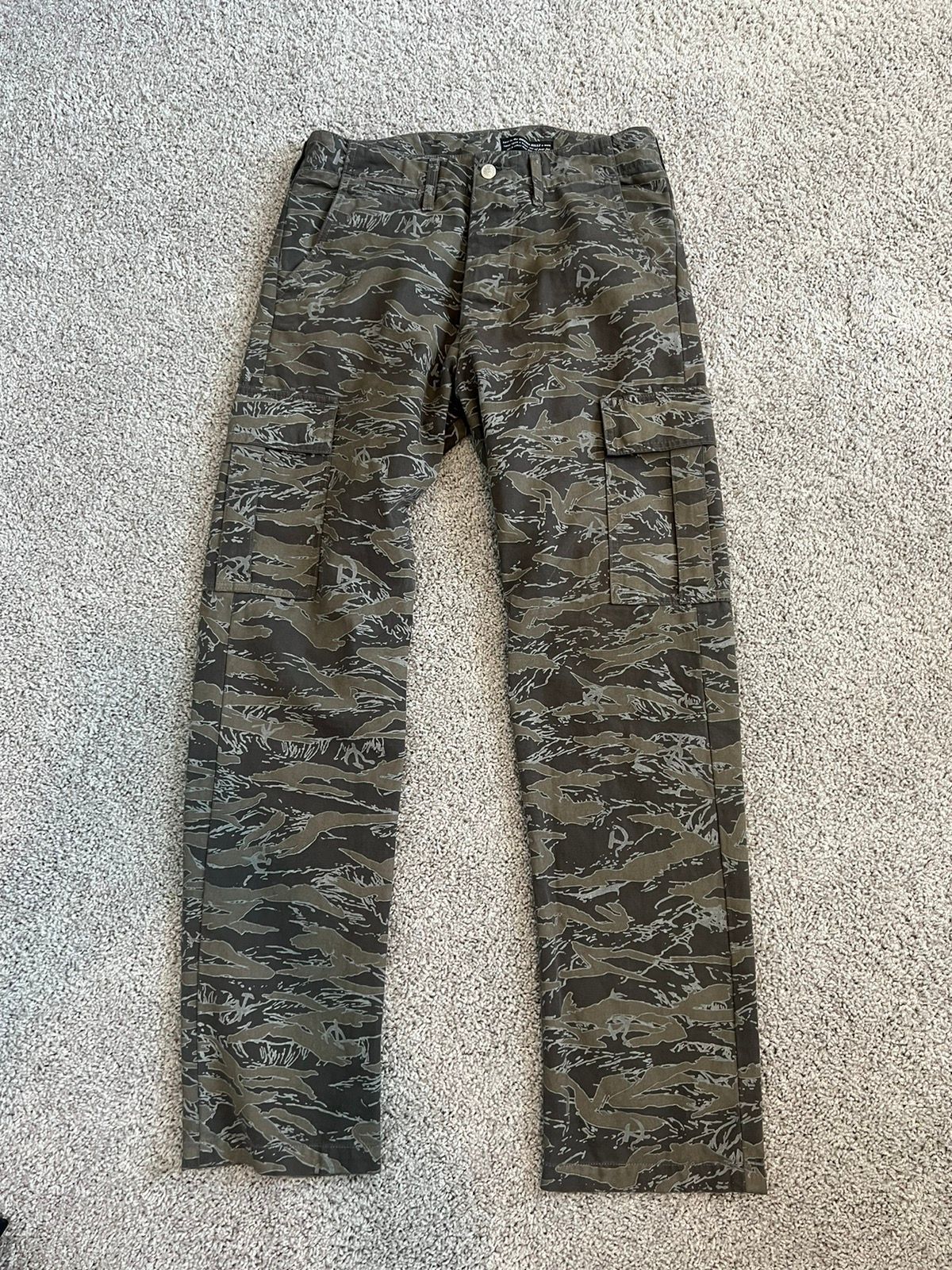 Pre-owned Siberia Hills Hammer & Sickle Camo Cargo Pants In Grey