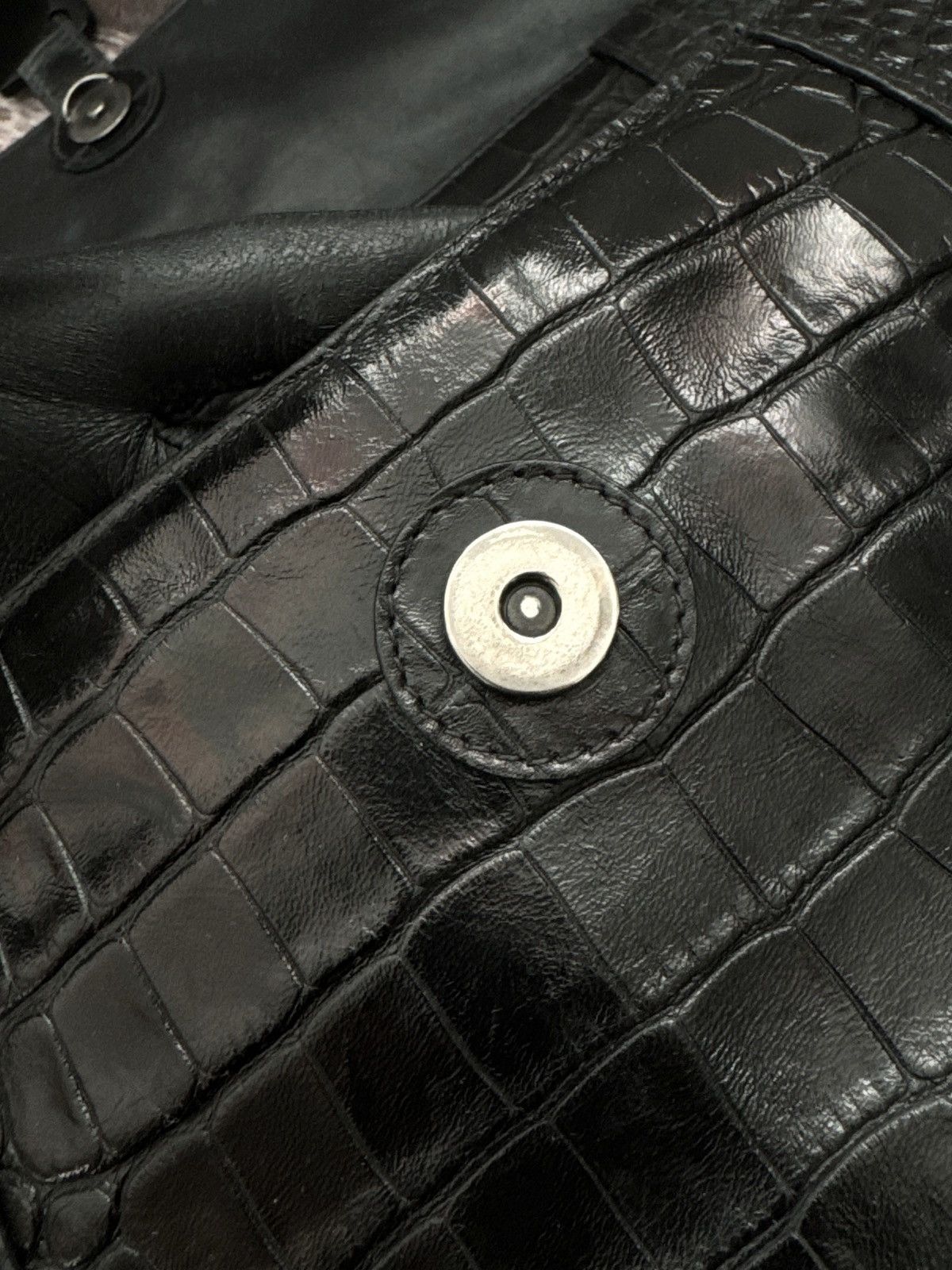 Balenciaga Balenciaga Downtown Medium Crocodile Embossed Shoulder Bag Size ONE SIZE - 13 Thumbnail