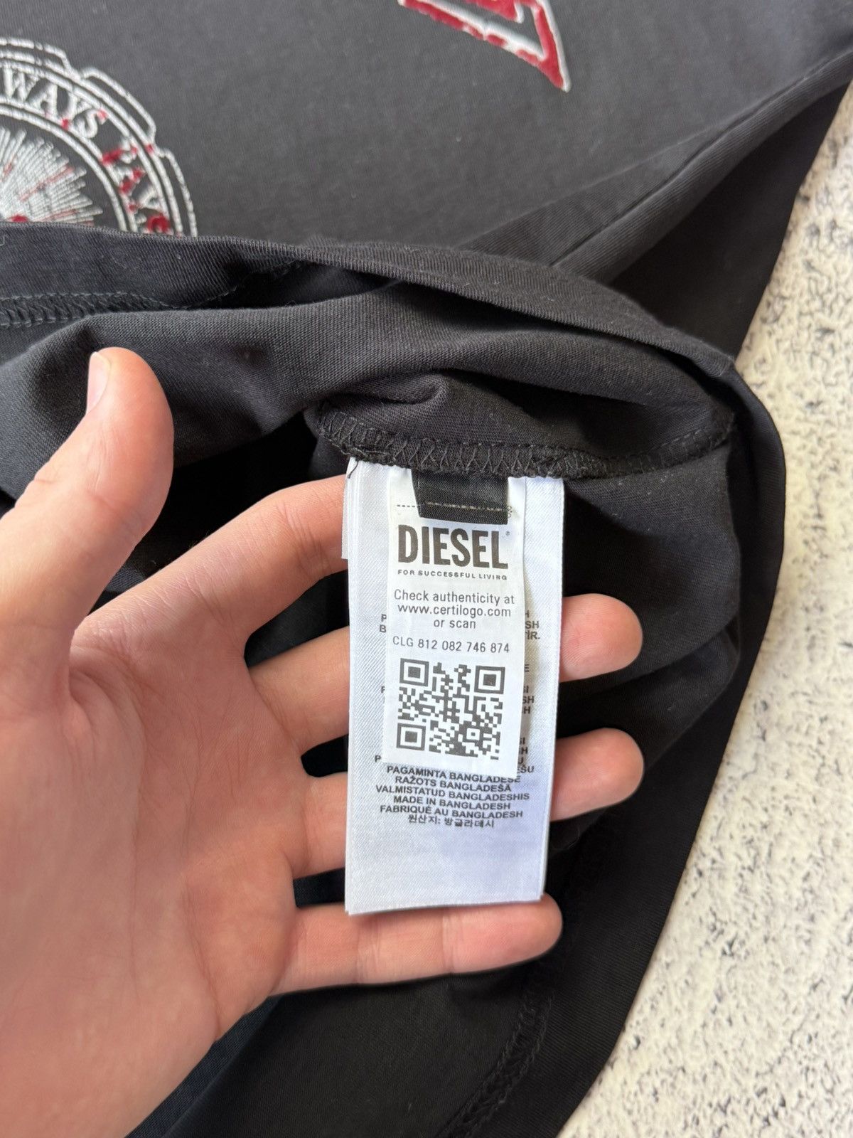 Diesel Diesel Avant Garde T Shirt Big Logo Size US L / EU 52-54 / 3 - 15 Thumbnail