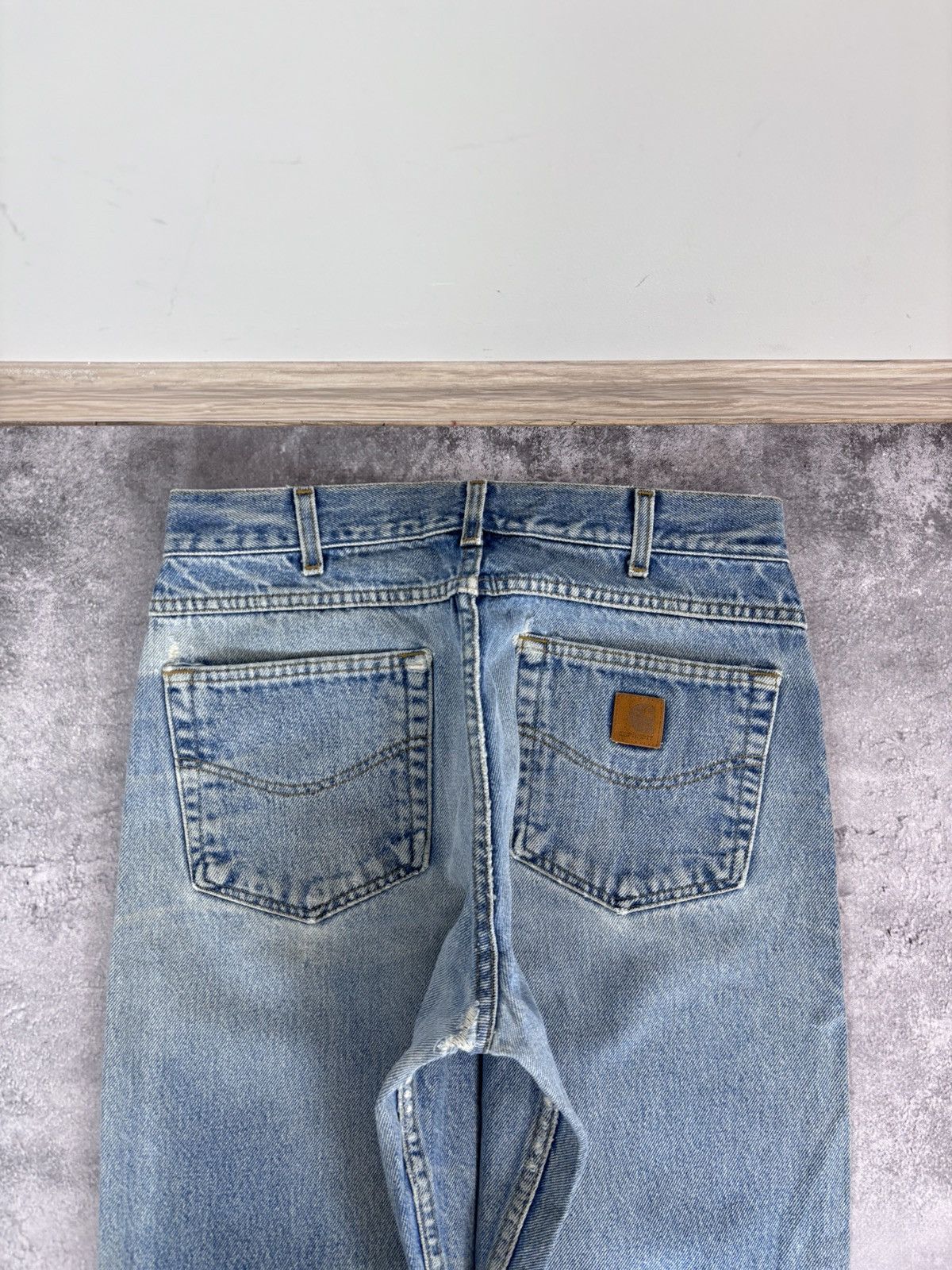 Carhartt Vintage Carhartt Faded Light Blue Denim Jeans B17 DST Size US 33 - 6 Thumbnail