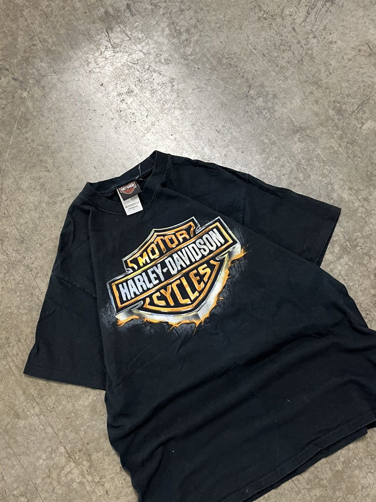 Harley Davidson × Vintage Harley Davidson vintage big graphic tee shirt hype rare Size US L / EU 52-54 / 3 - 2 Thumbnail