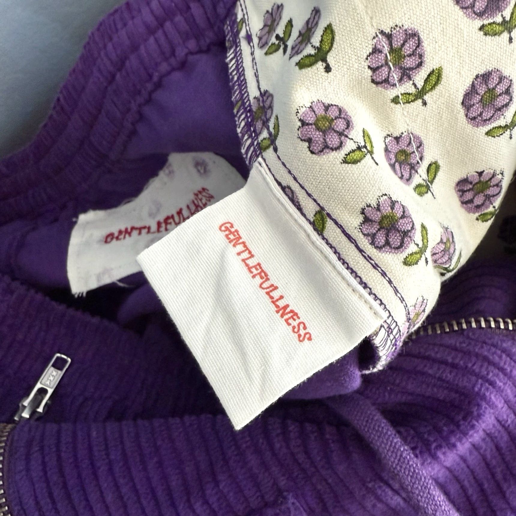 Gentle Fullness Gentle Fullness Purple Corduroy Organic Cotton Trousers Pants XS Women Waist 13” Inseam 25” Ankle/Regular Zip Snap Cotton Corduroy Size 26" / US 2 / IT 38 - 6 Thumbnail