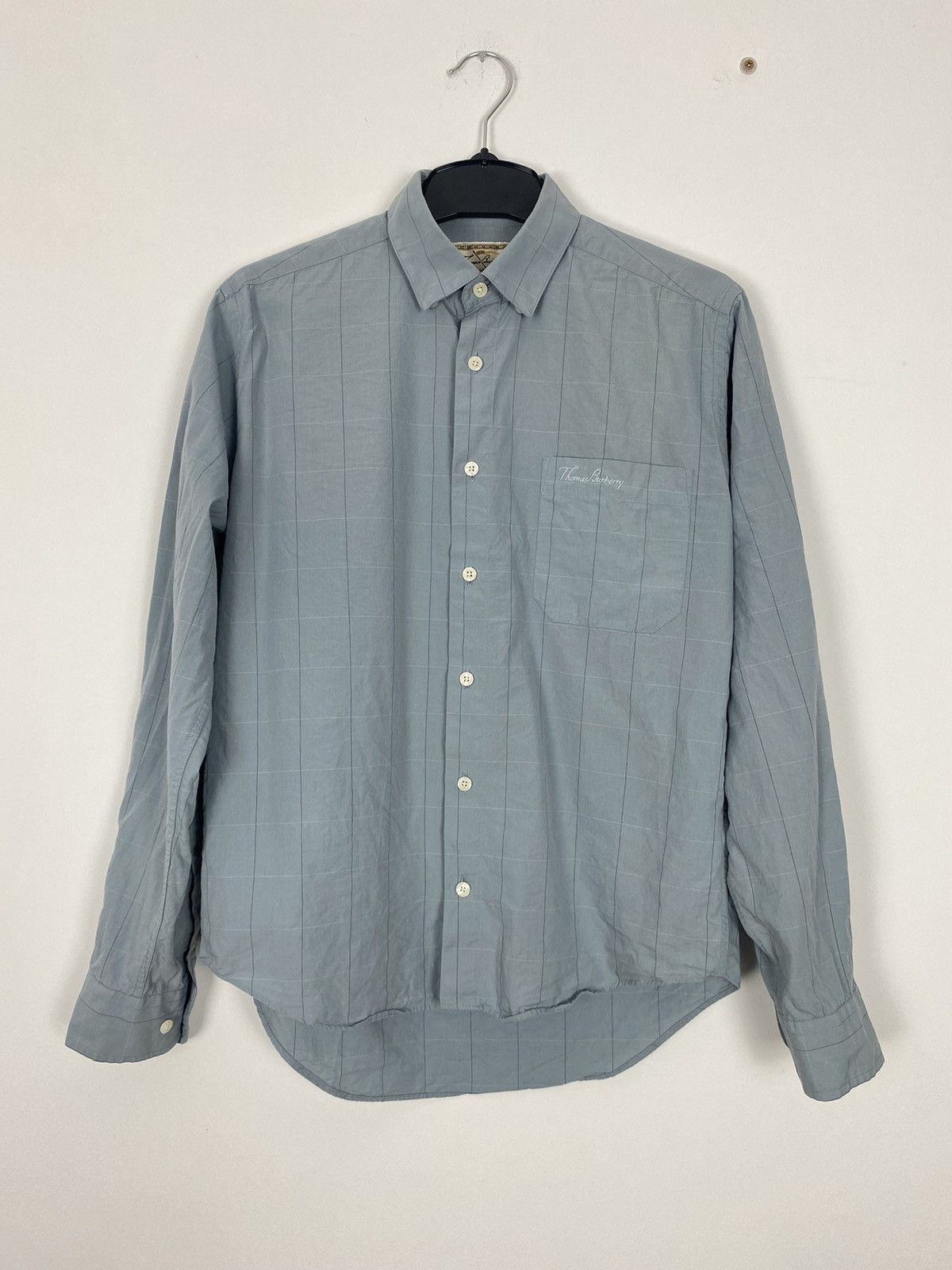 Burberry × Vintage Thomas Burberry Vintage Check Long Sleeved Button up Pocket Size US S / EU 44-46 / 1 - 1 Thumbnail