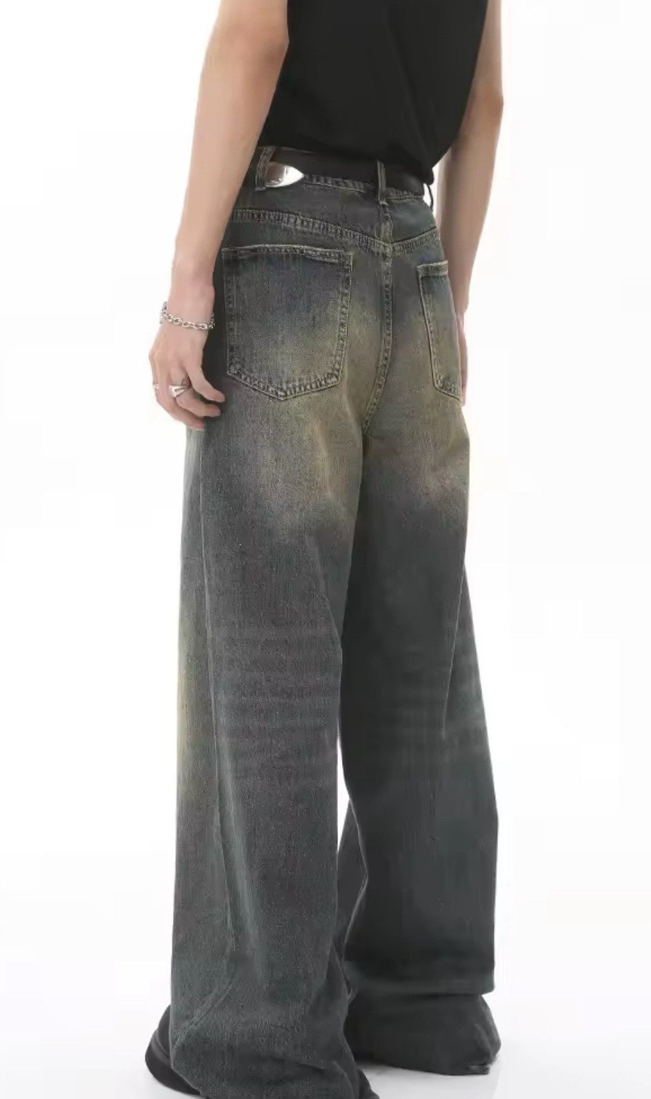 Japanese Brand WASHED Denim Jeans – Y2K Baggy Fit Size US 30 / EU 46 - 3 Thumbnail