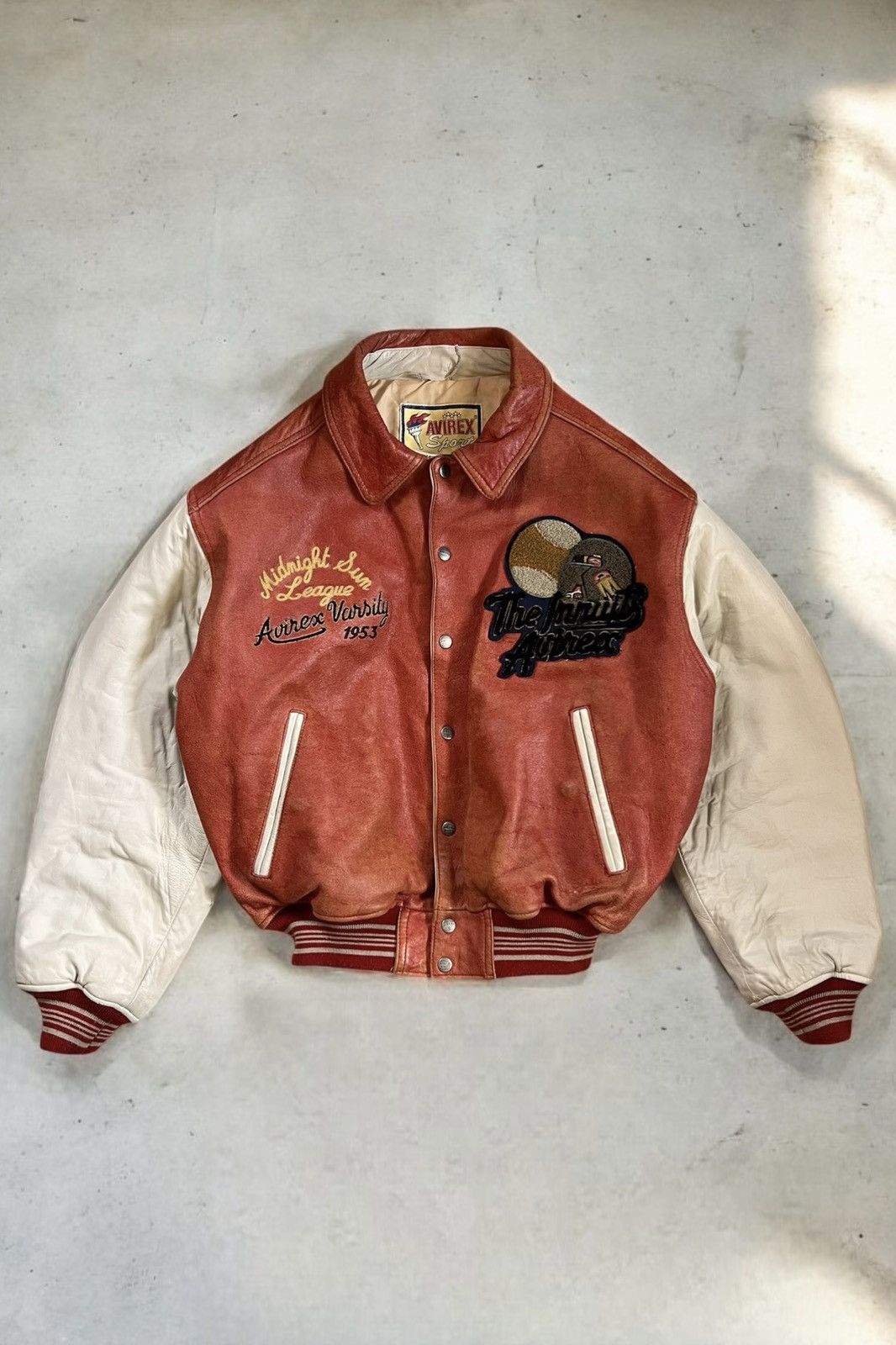 Avirex Avirex Jacket Leather Vintage Midnight Sun League