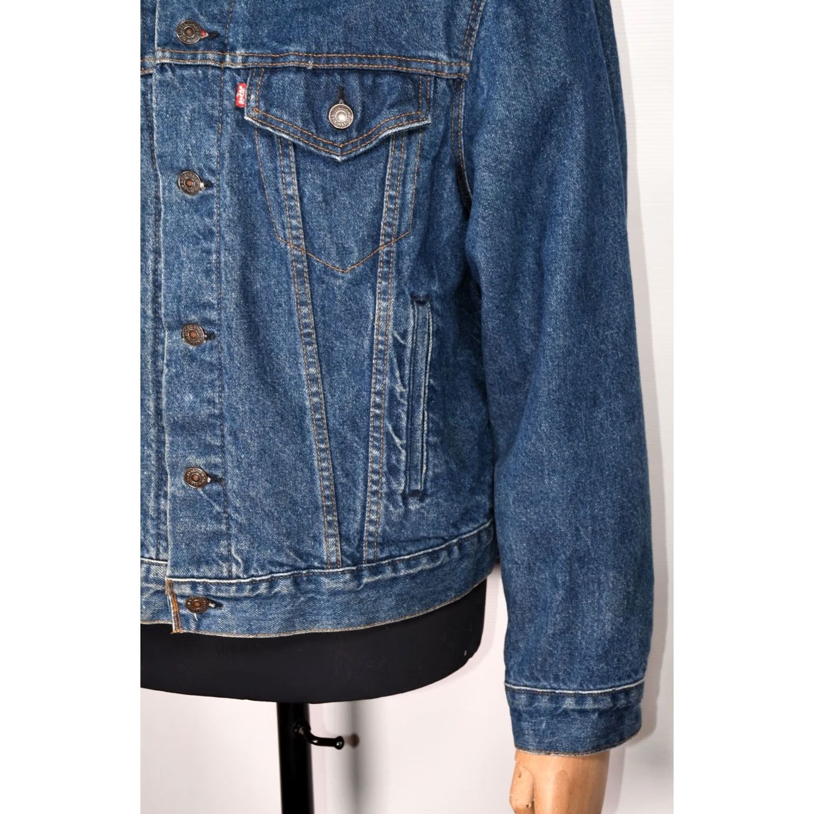 Levi's VINTAGE Levi's Trucker Jacket 70411 0816 Size 46 Denim Blue 80s Lined Leather? (Note: No new words) Size US S / EU 44-46 / 1 - 7 Thumbnail