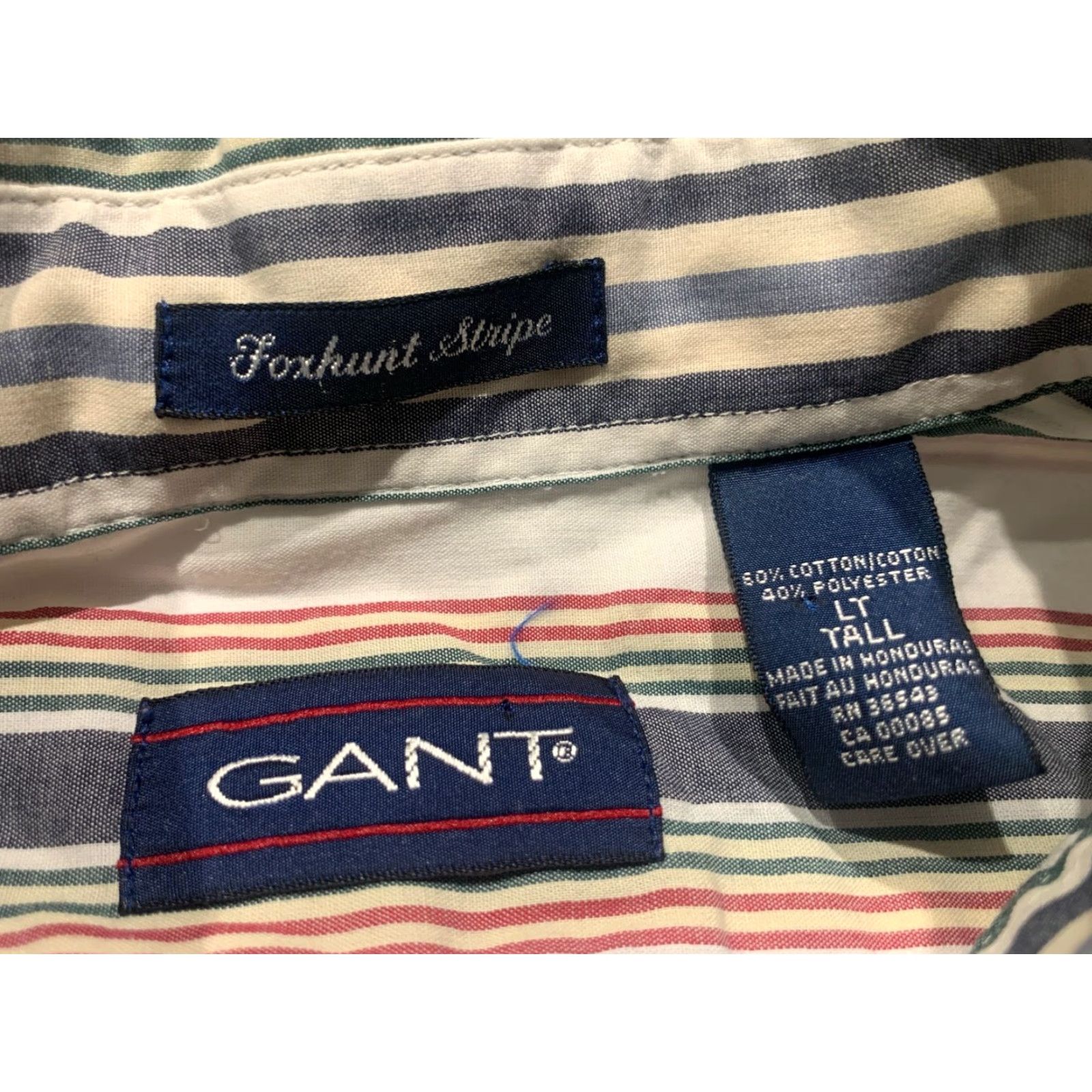 Gant Gant Men’s Large Tall LT Foxhunt Striped Button Down S/S Shirt Multicolored Size US L / EU 52-54 / 3 - 7 Thumbnail