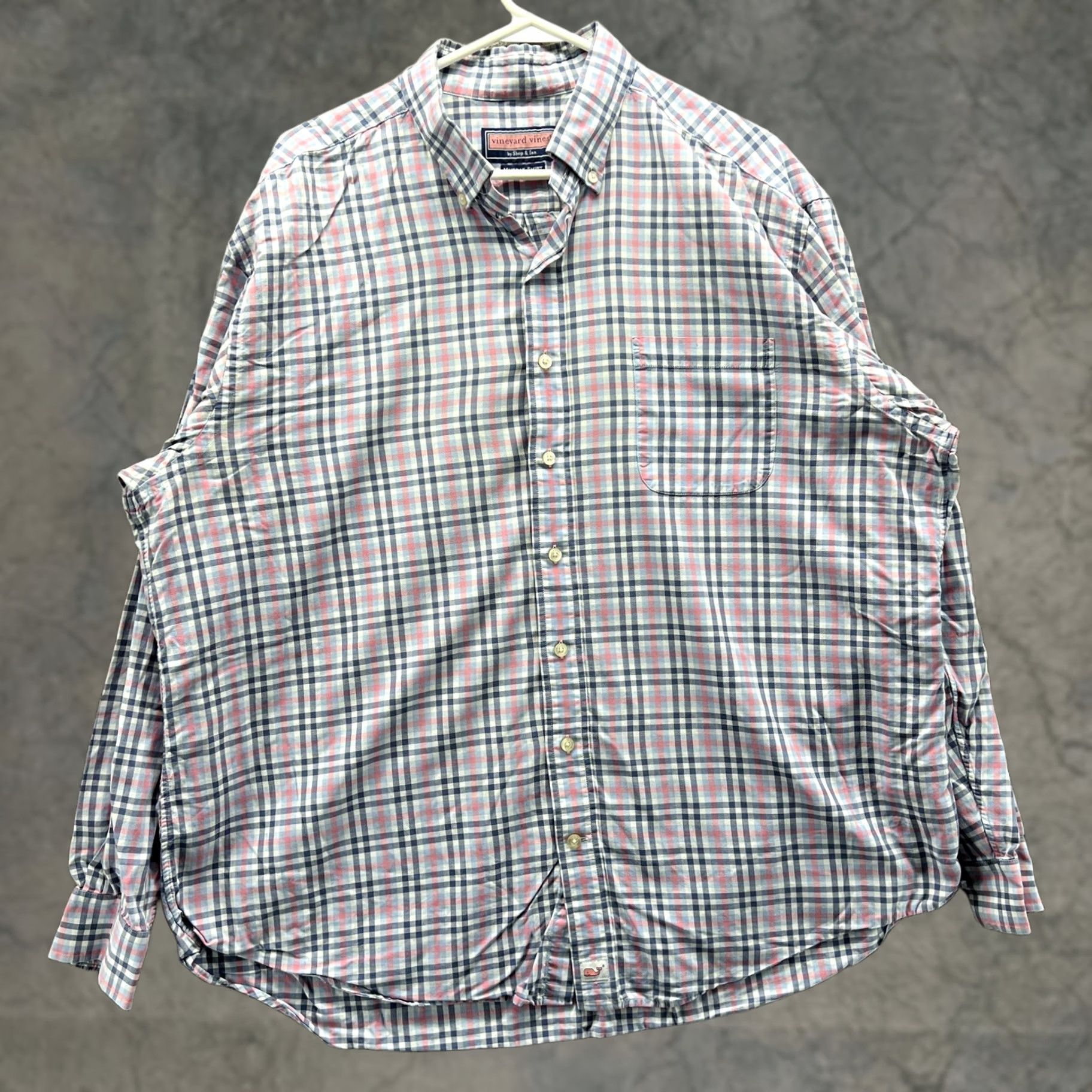 Vineyard Vines Vineyard Vines Shirt Mens XL Blue Plaid Murray Long Sleeve Button Front Size US XL / EU 56 / 4 - 1 Thumbnail