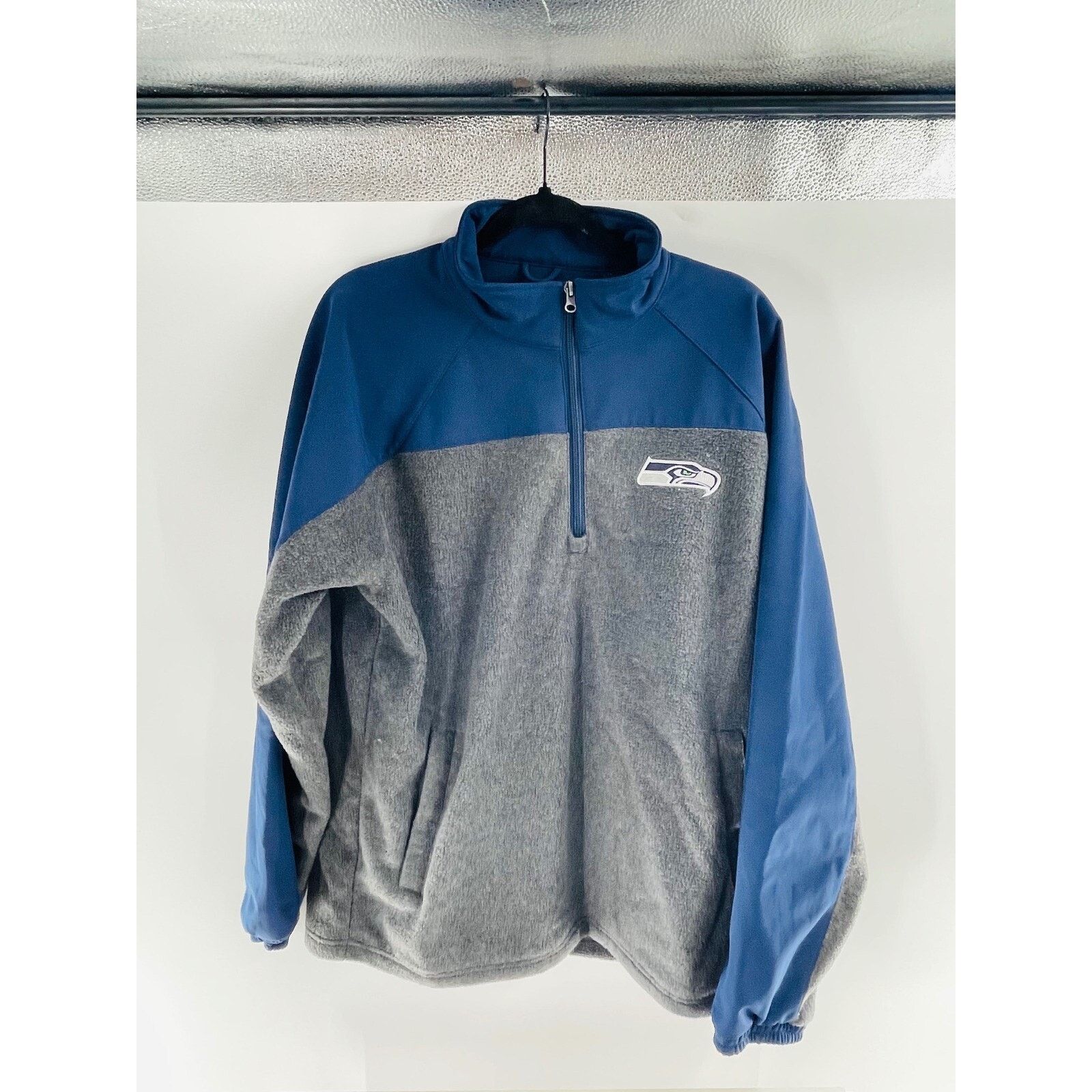 NFL NFL Seattle Seahawks Pullover Sweatshirt Quarter Zip Blue L Size US L / EU 52-54 / 3 - 2 Thumbnail