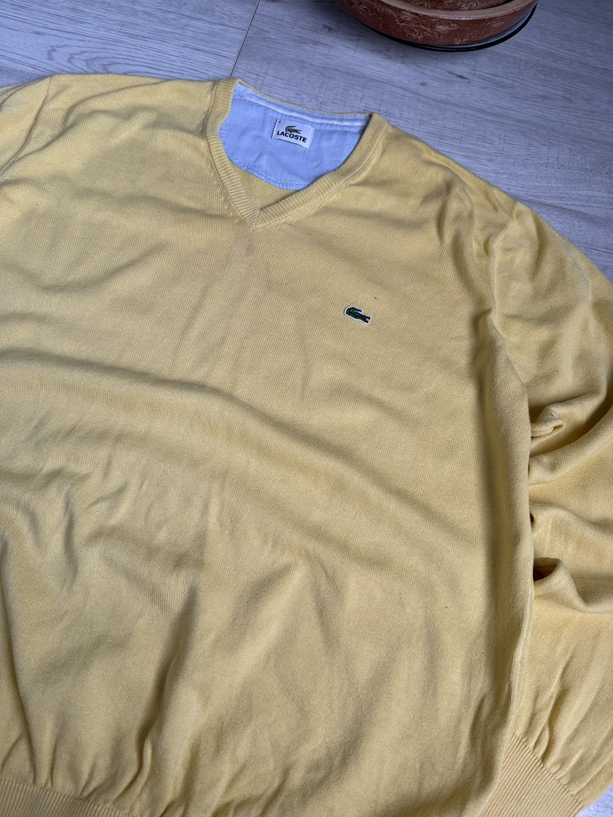 Lacoste × Vintage Vintage Lacoste Pullover Sweater Size US XL / EU 56 / 4 - 3 Thumbnail