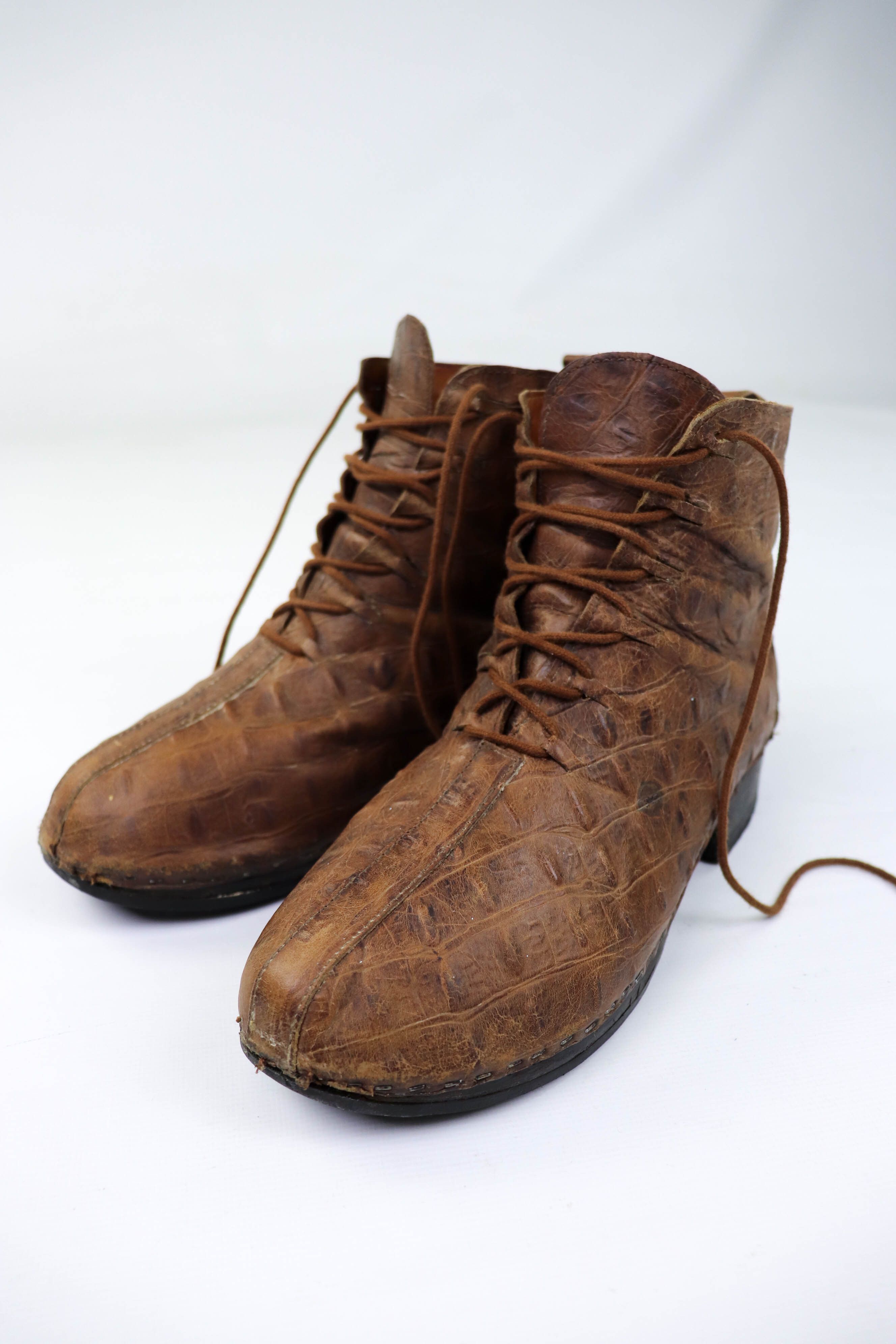Vintage Jan Jansen Vintage Distressed Crocodile Leather Boots Size US 8 / EU 41 - 5 Thumbnail
