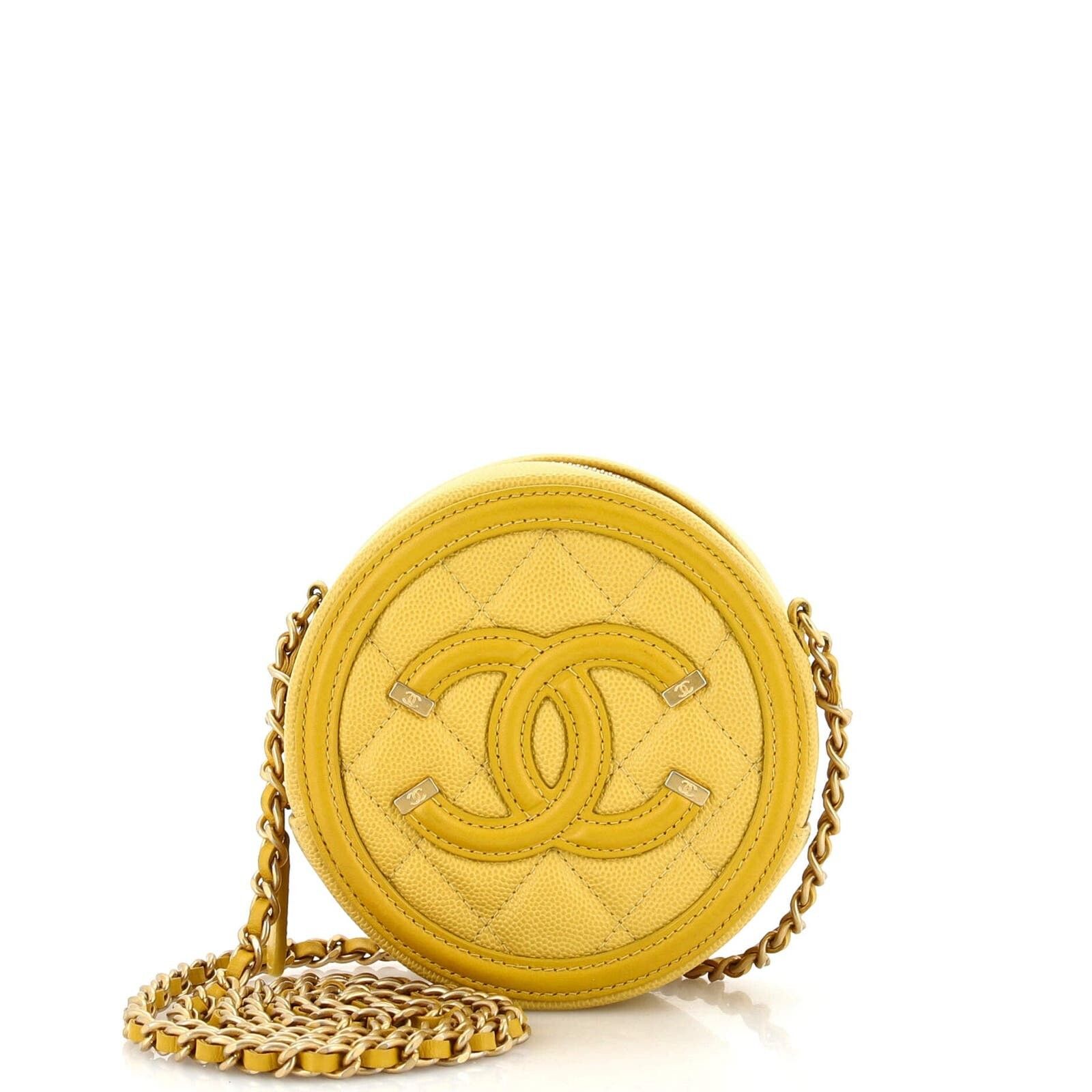 Chanel Filigree Round Clutch with Chain Quilted Caviar Mini Size ONE SIZE - 1 Preview