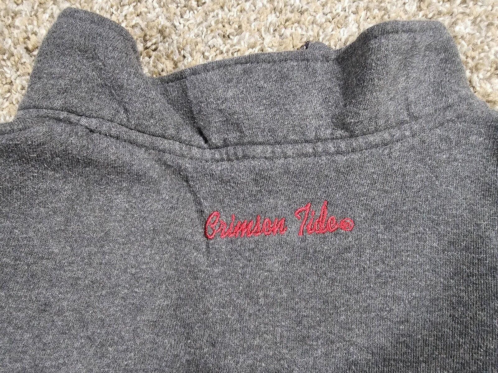 Designer Alabama Crimson Tide Gray Pullover 1/4Zip Stadium Athletic M Size ONE SIZE - 9 Thumbnail